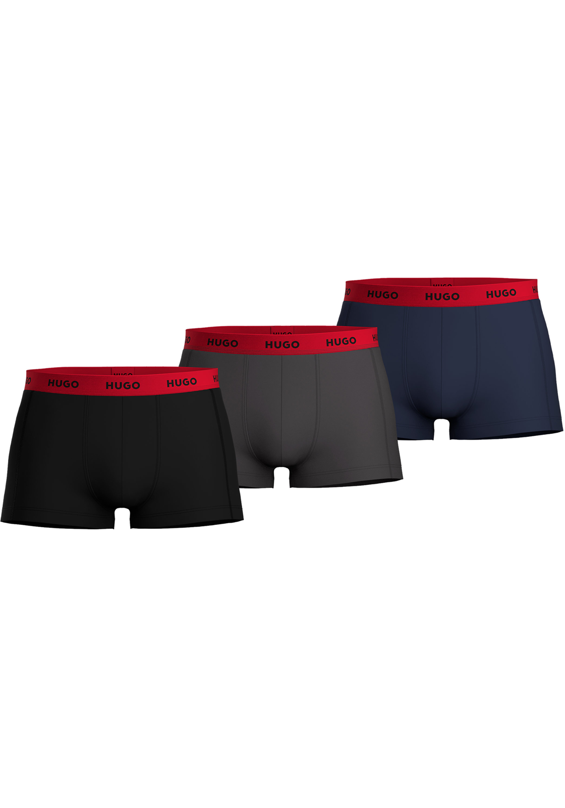 1-4063539217154-50469766-031-boxers-hugo_boss_HR HUGO trunks (3-pack), heren boxers kort, middengrijs, blauw, zwart