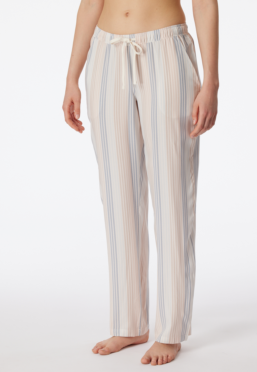 SCHIESSER Mix+Relax loungebroek lang, dames geweven broek lange strepen multicolor