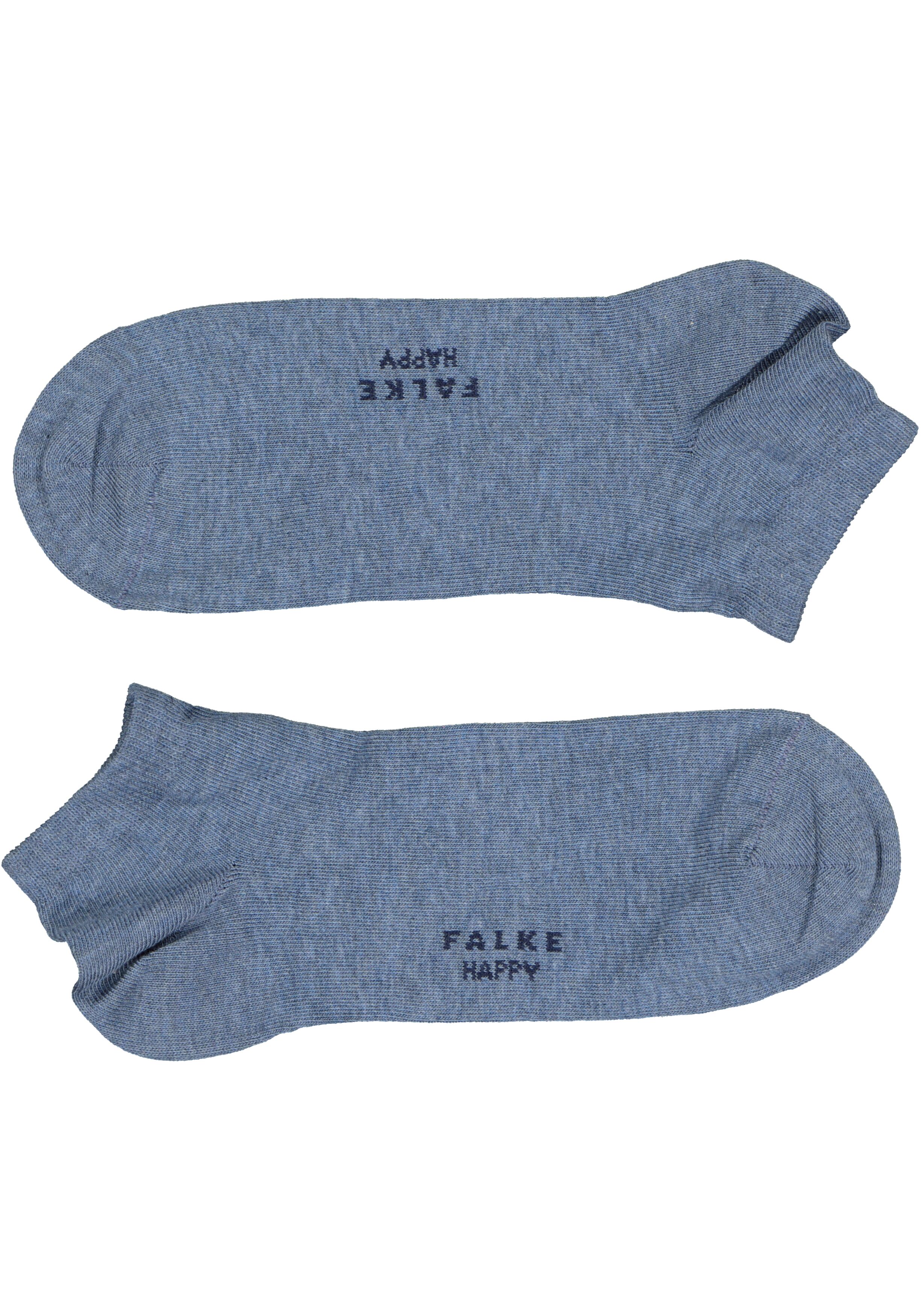FALKE Happy heren enkelsokken (2-pack), jeansblauw (light denim)