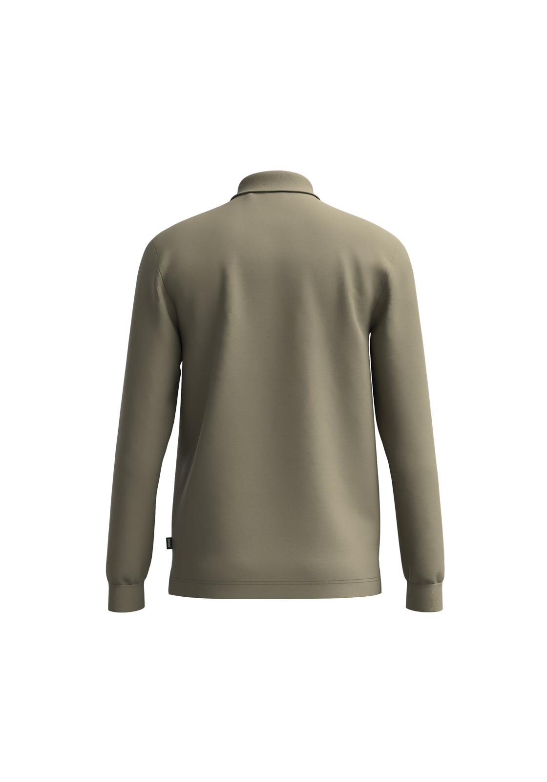 50468392_336_110 BOSS Pado regular fit polo lange mouw, jersey, olijfgroen