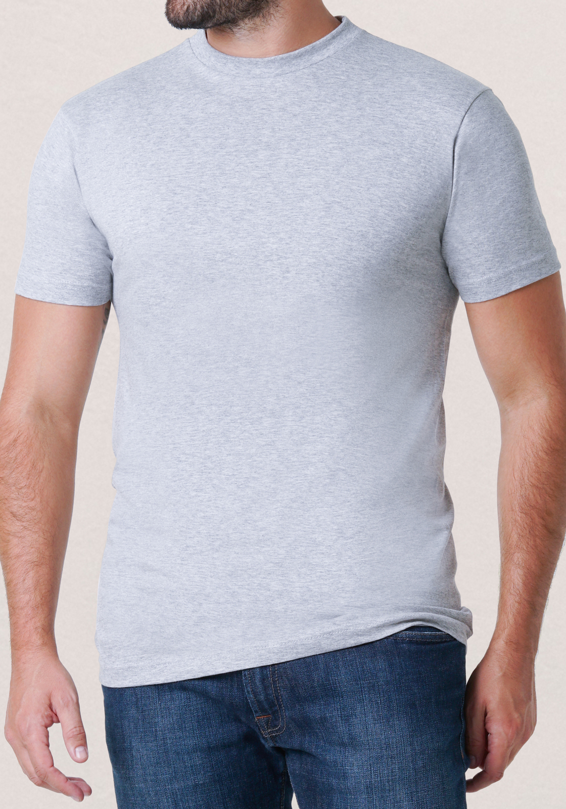 4-8052447527505-alan_red-virginia-wit_grijs_HR ALAN RED T-shirts Virginia (2-pack), O-hals, wit en grijs melange