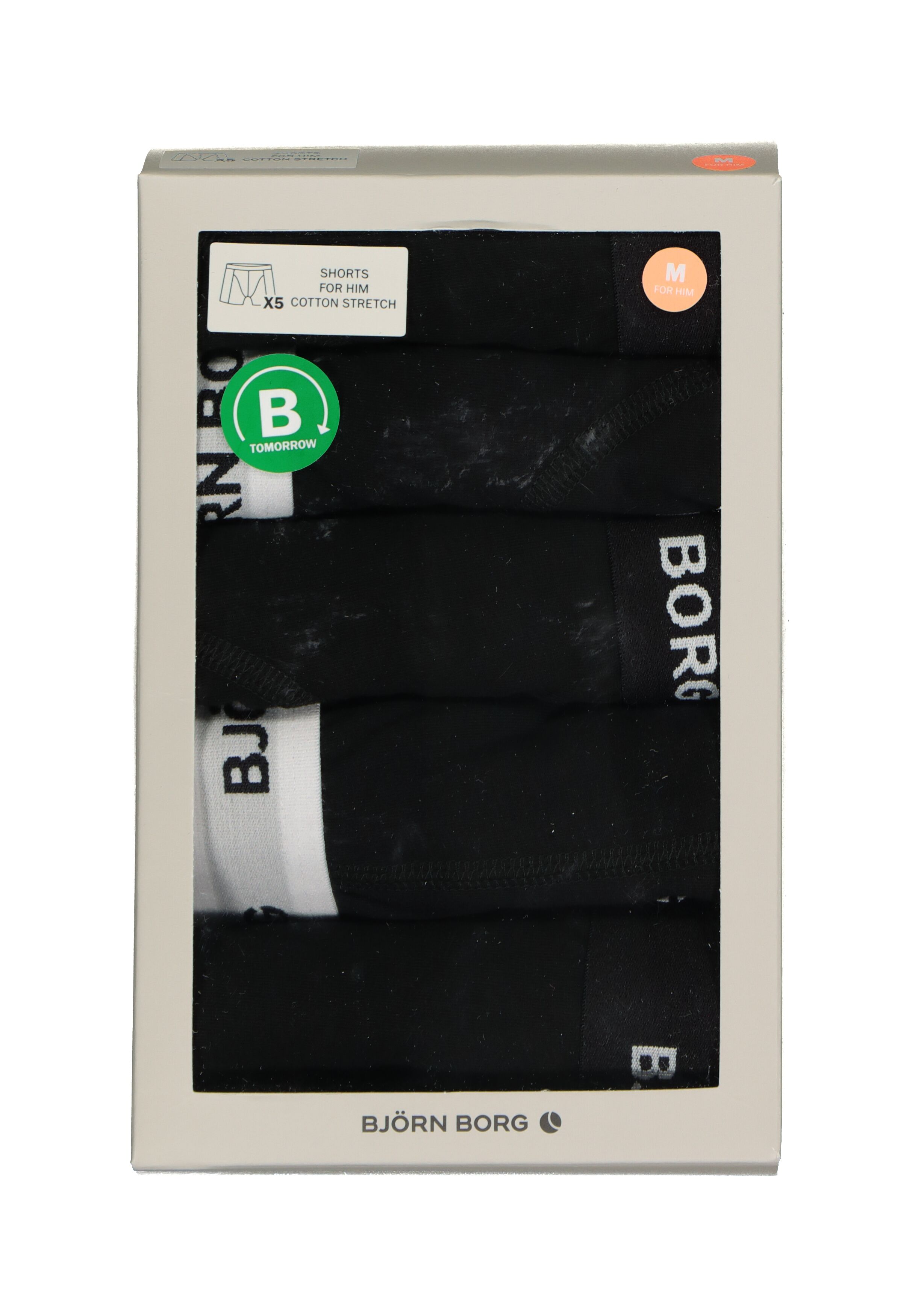 Bjorn Borg boxershorts Essential (5-pack), heren boxers normale lengte, zwart
