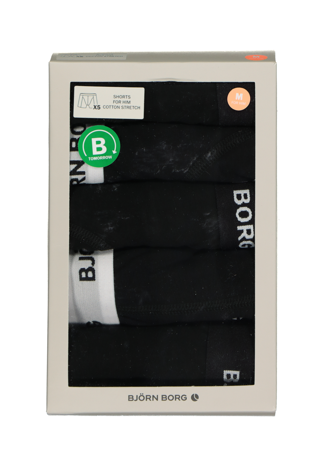 7-7321464397301_bjorn_borg_5P_HR Bjorn Borg boxershorts Essential (5-pack), heren boxers normale lengte, zwart