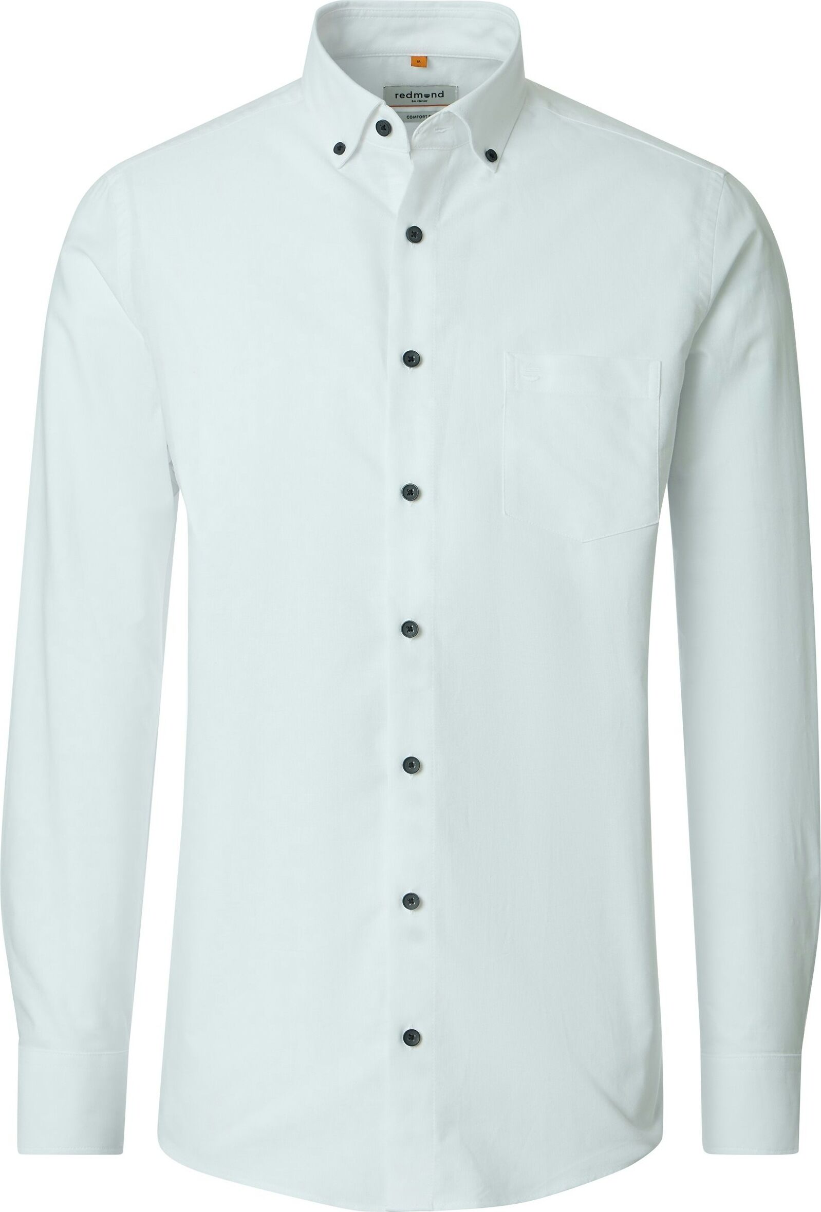 Redmond modern fit overhemd, Oxford, wit 