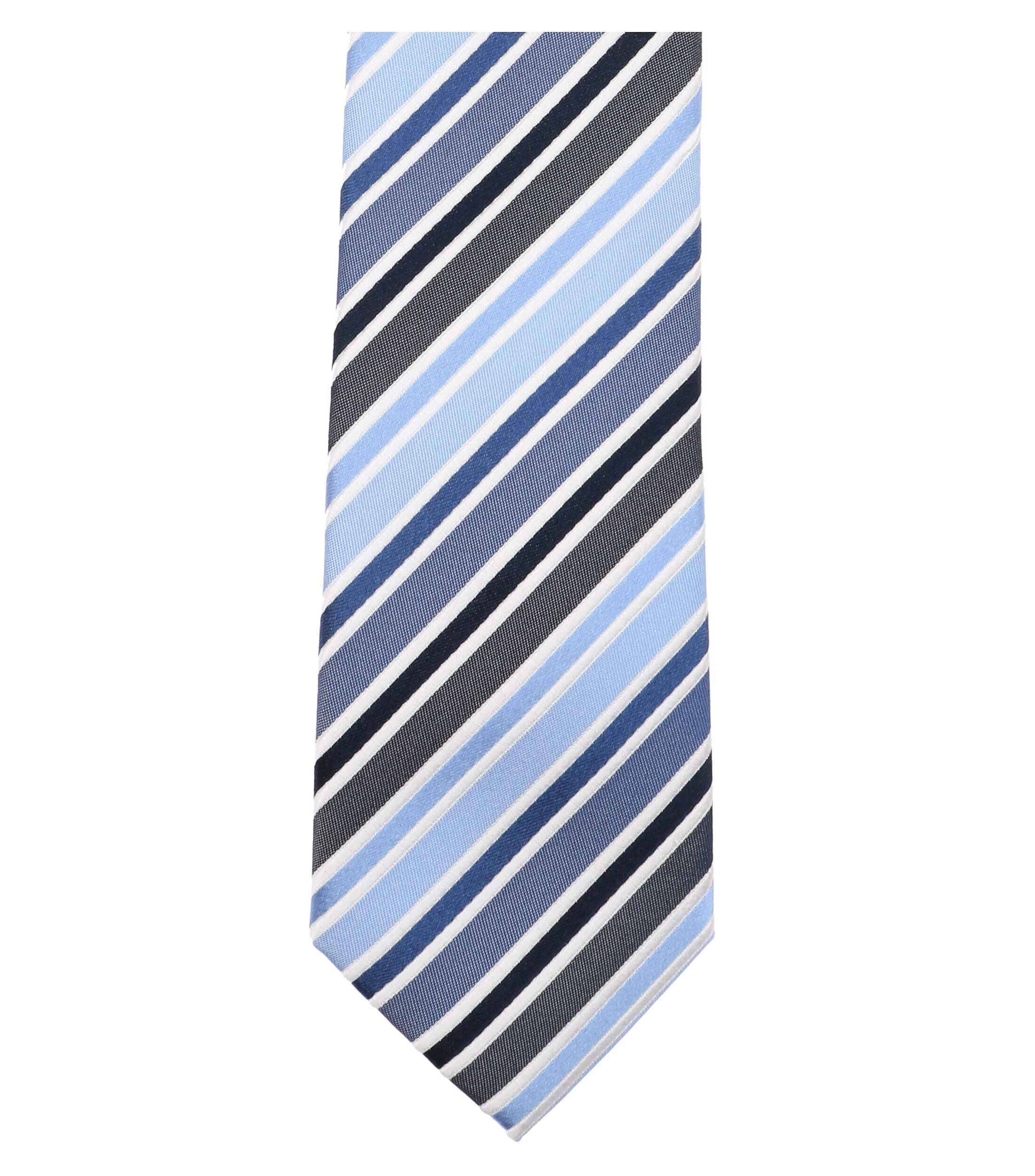 VENTI stropdas, lichtblauw, blauw, grijs, wit, donkerblauw gestreept