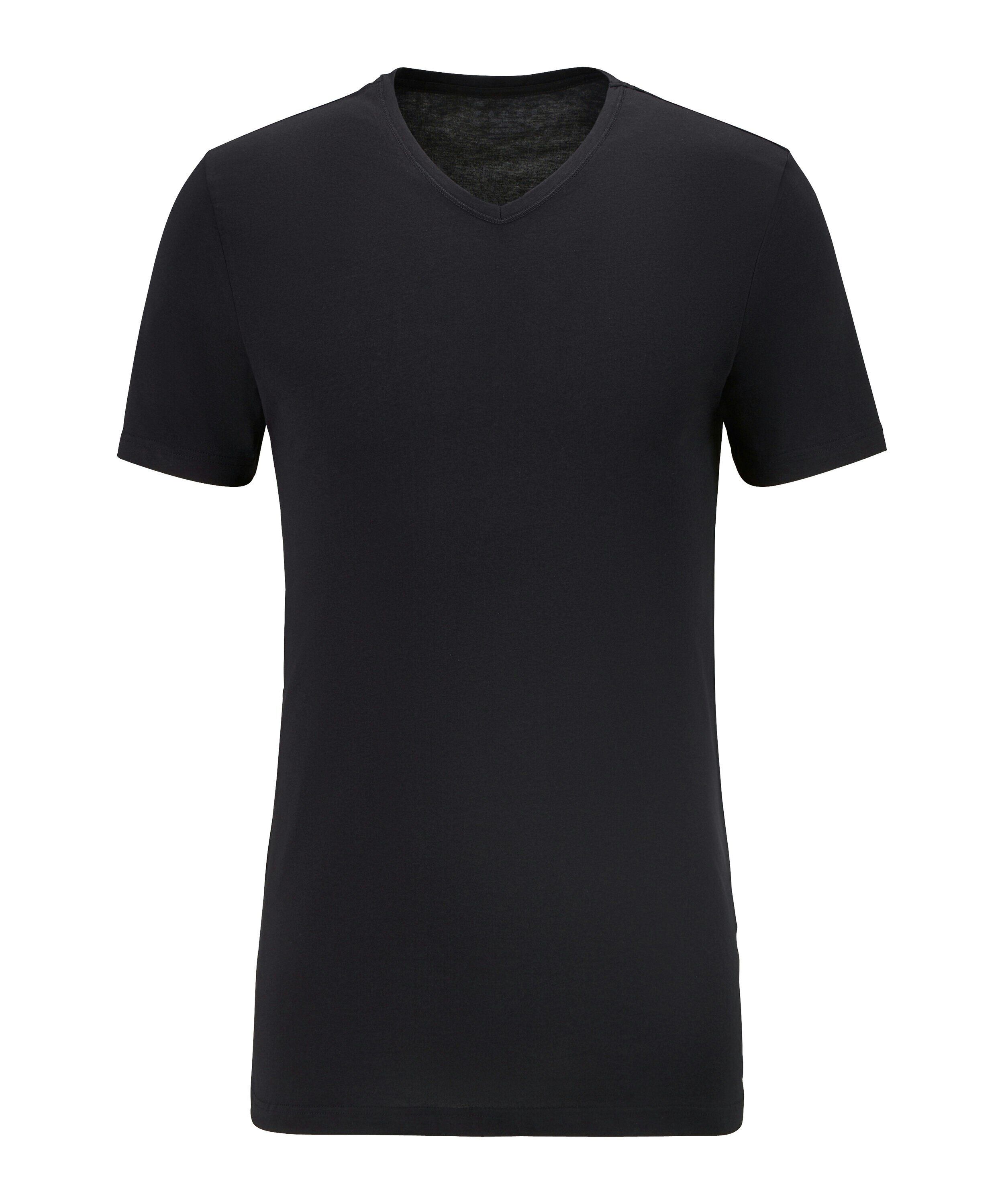 FALKE heren T-shirt Daily Natural, korte mouw, zwart (black)