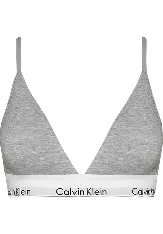 Calvin Klein dames Modern Cotton lightly lined triangle bra, triangel BH, grijs Calvin Klein dames Modern Cotton lightly lined triangle bra, triangel BH, grijs