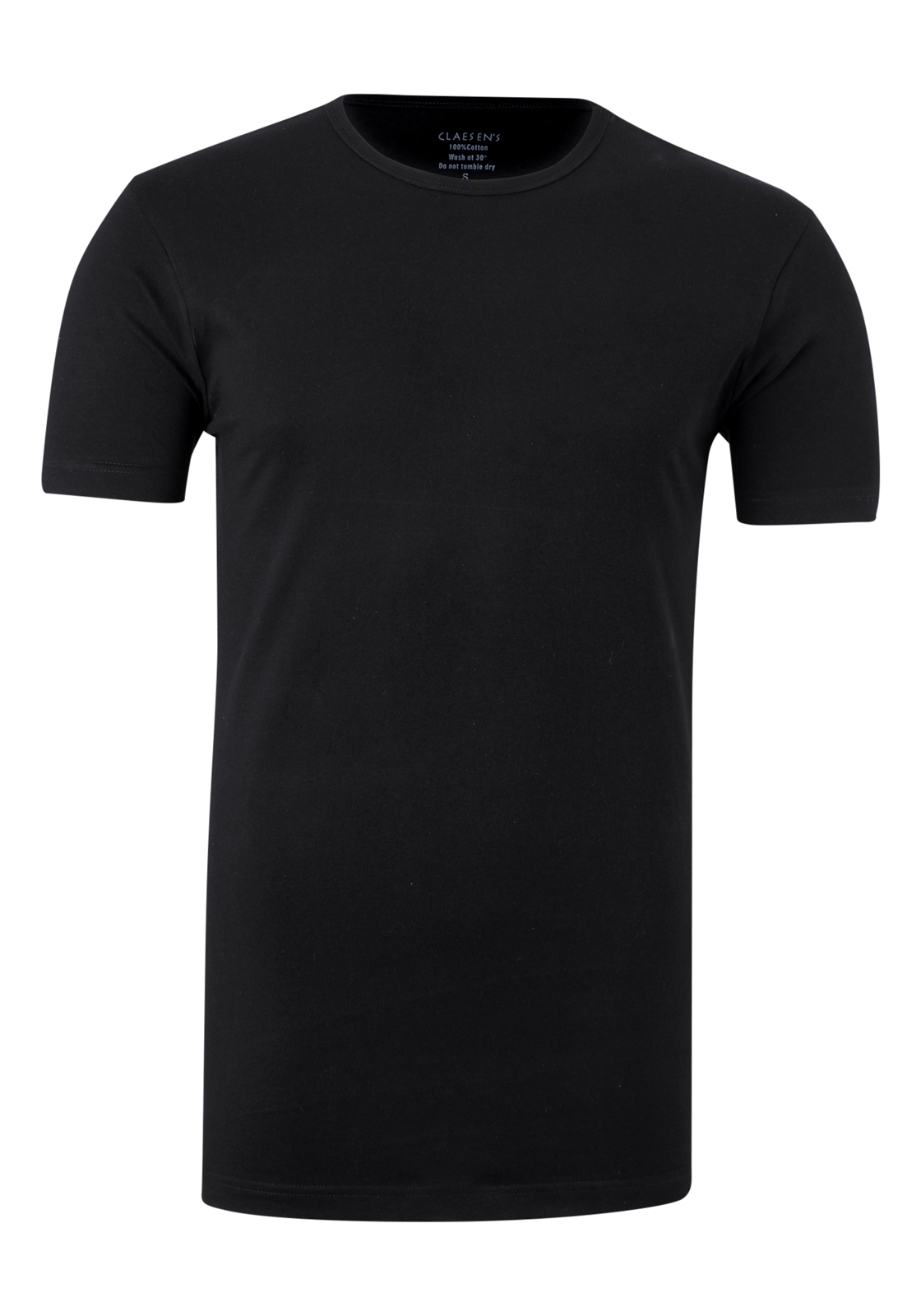 claesens_ondergoed_CL1020_black Claesen's Basics T-shirts (2-pack), heren T-shirts O-hals, zwart