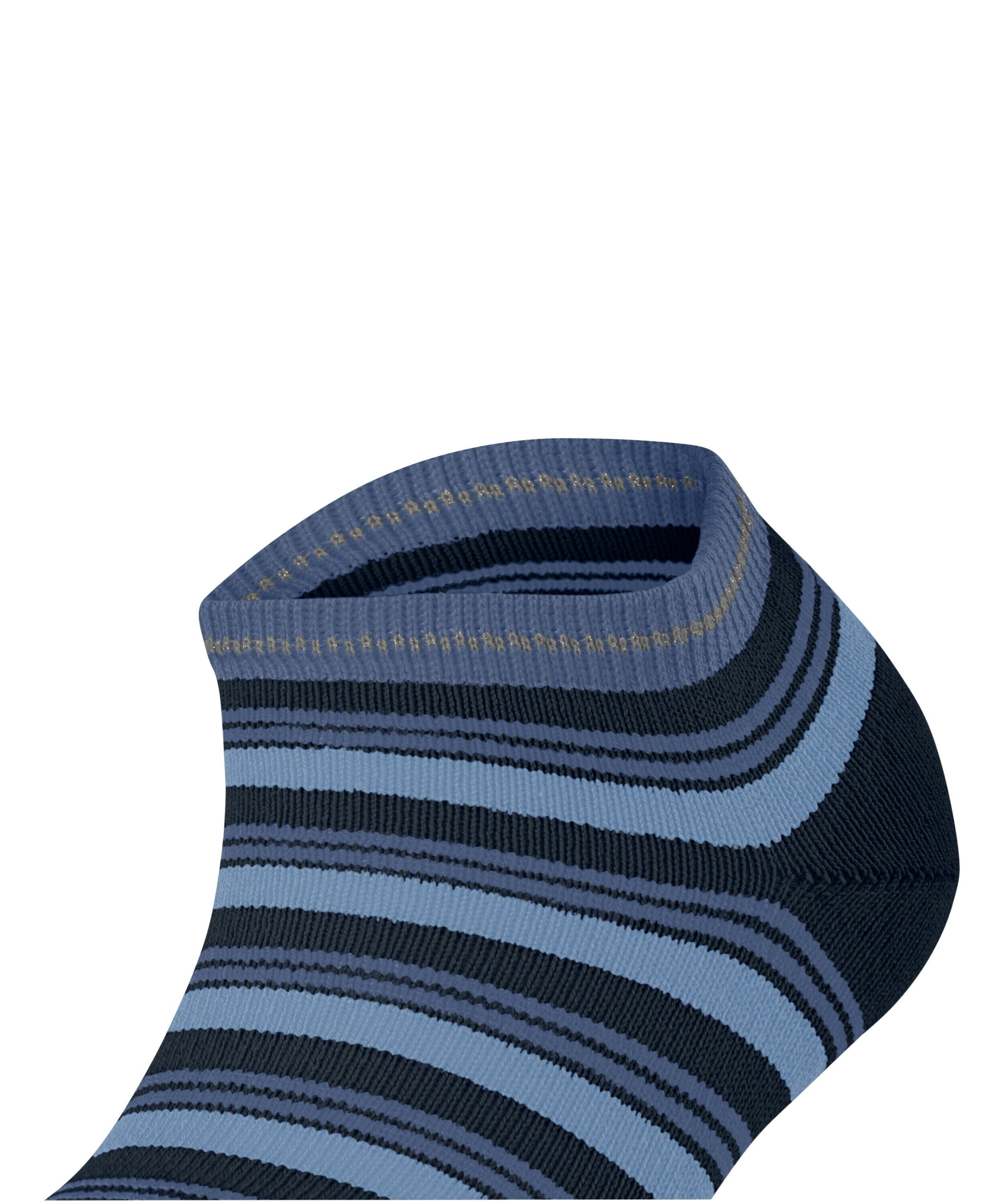 FALKE Smart Stripe dames sneakersokken, blauw (space blue)