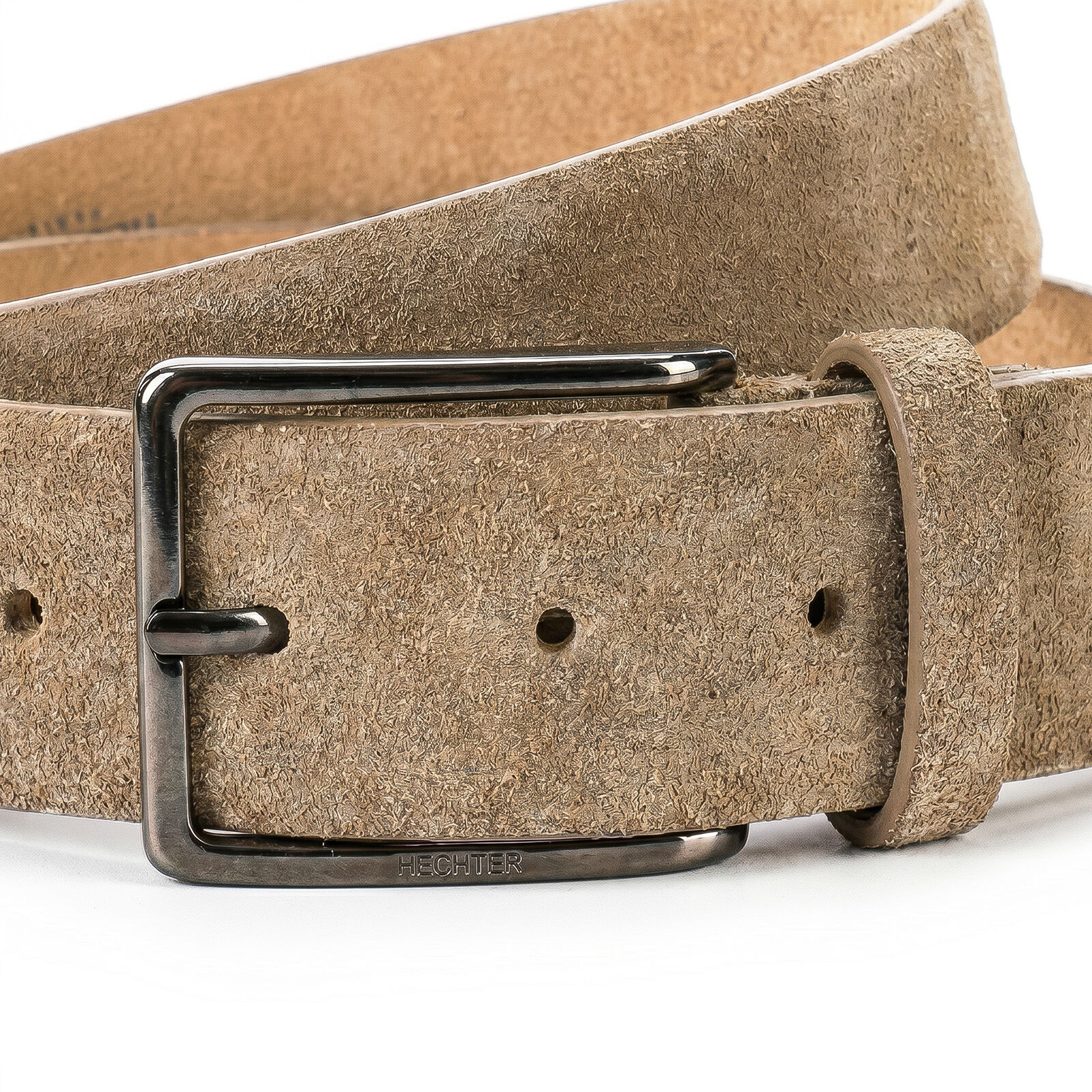 HECHTER leren heren riem, bruin