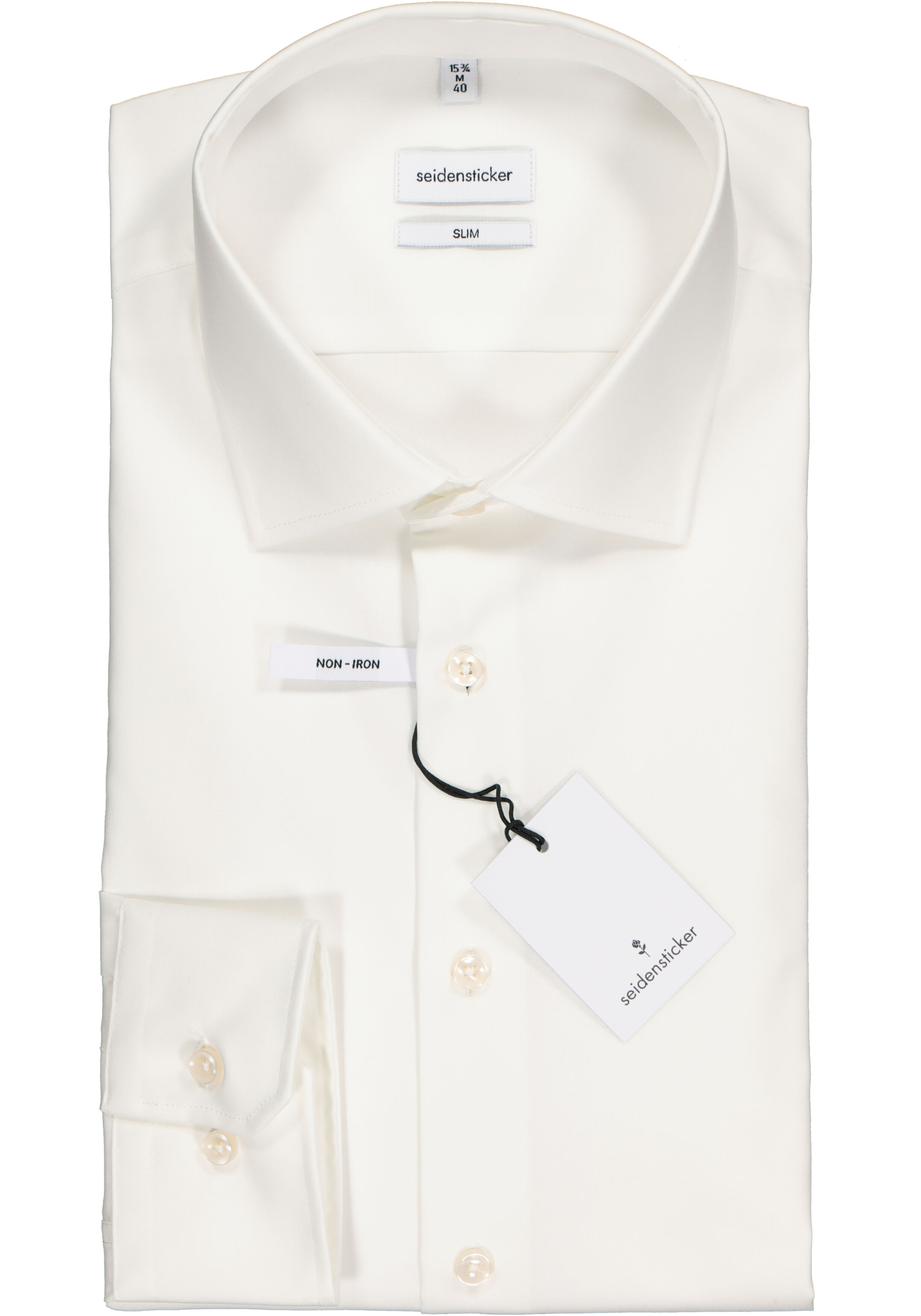 Seidensticker slim fit overhemd, off-white