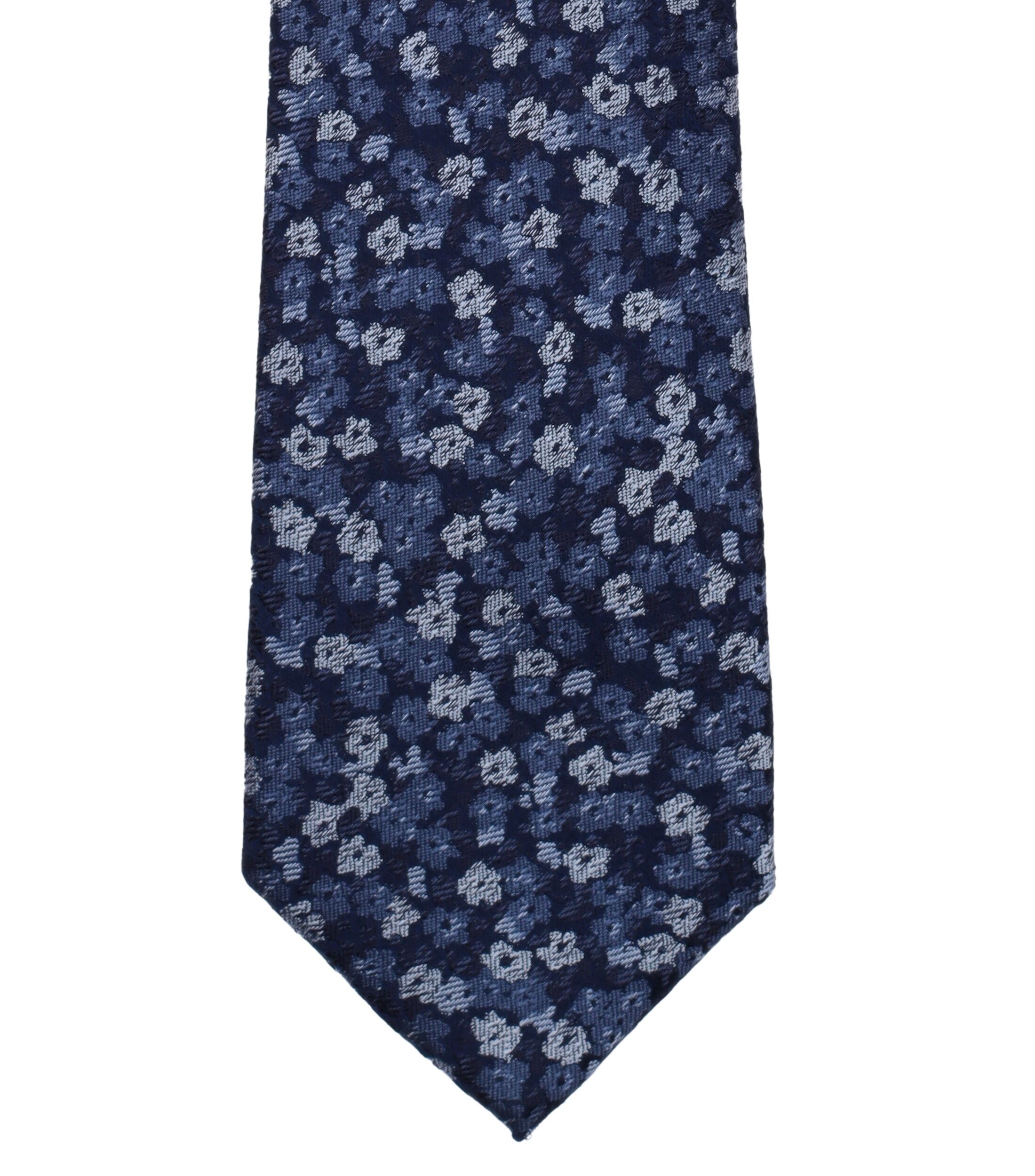 VENTI stropdas, donkerblauw, lichtblauw, blauw dessin