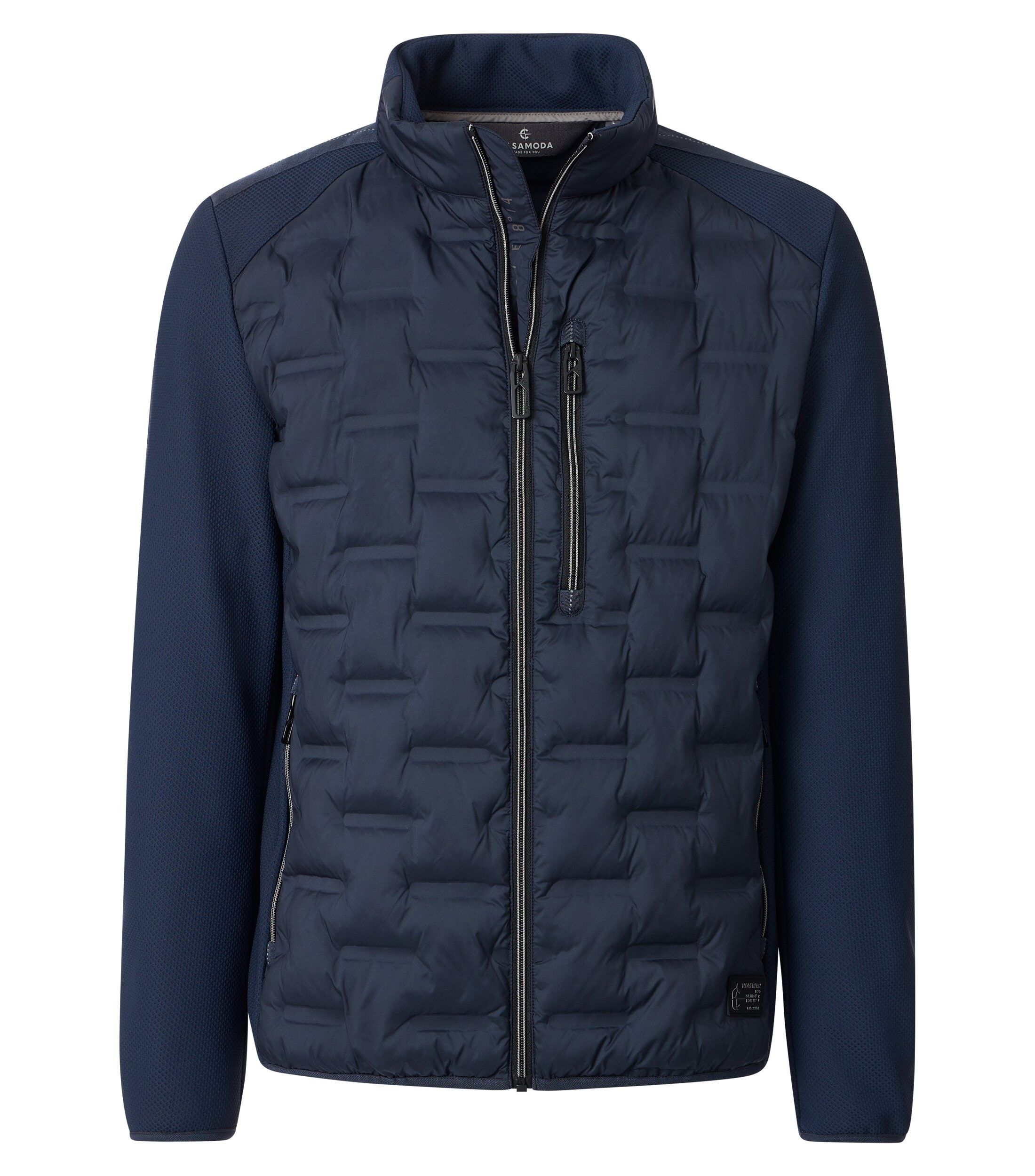 CASA MODA comfort fit tussenjas, blauw, donkerblauw, wit