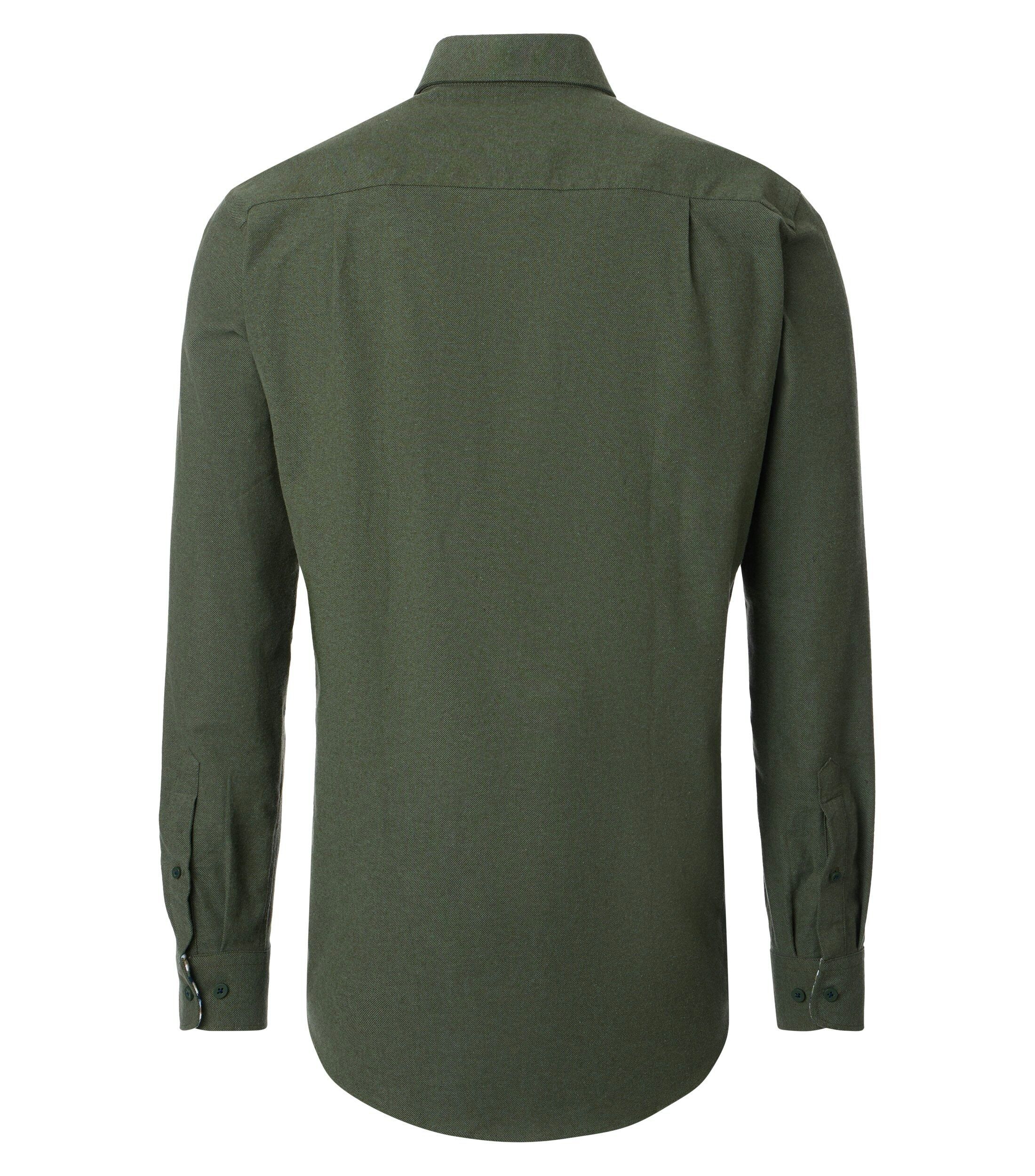 Redmond comfort fit overhemd, flanel, groen