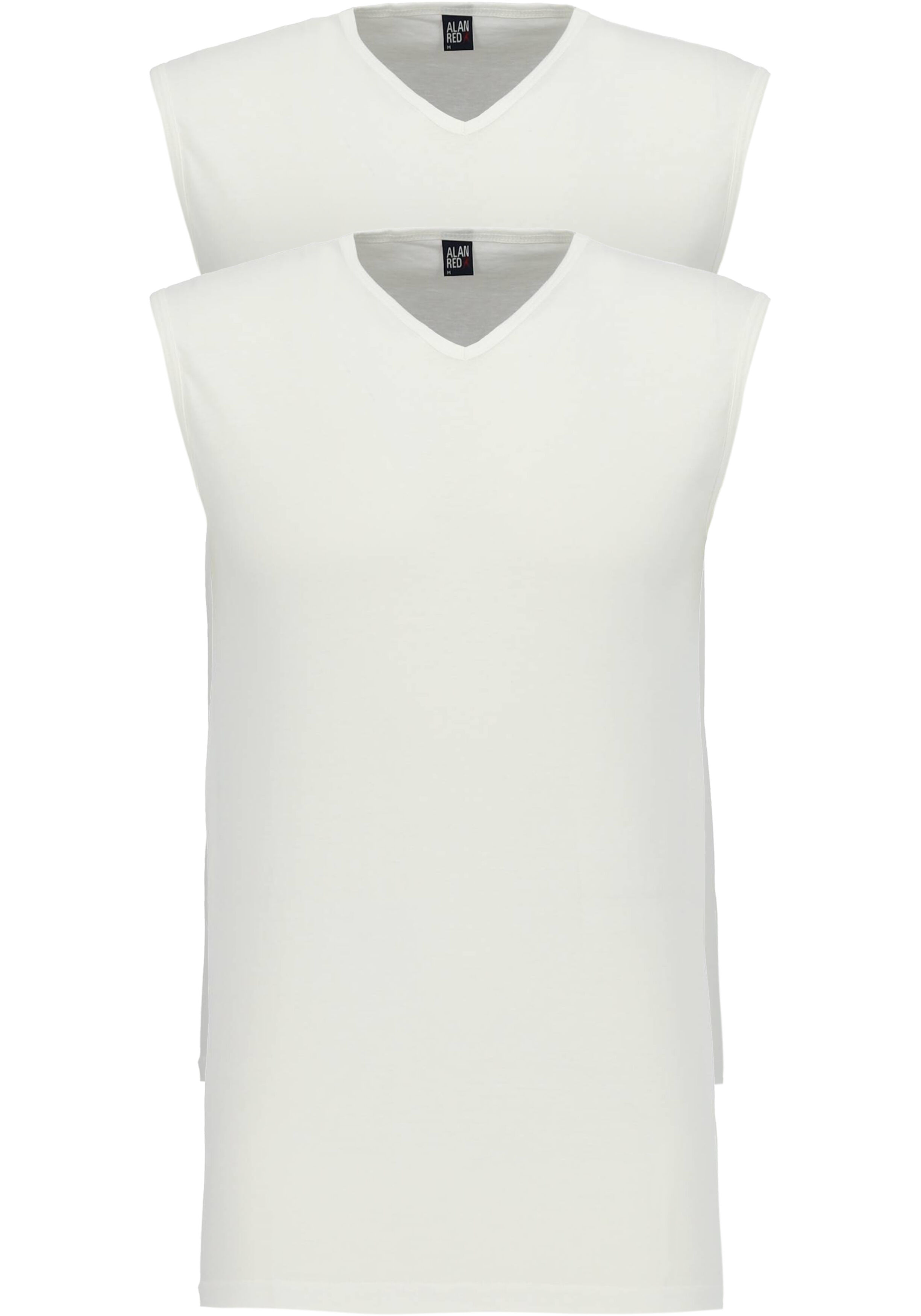 ALAN RED singlets Minto (2-pack), V-hals, wit 