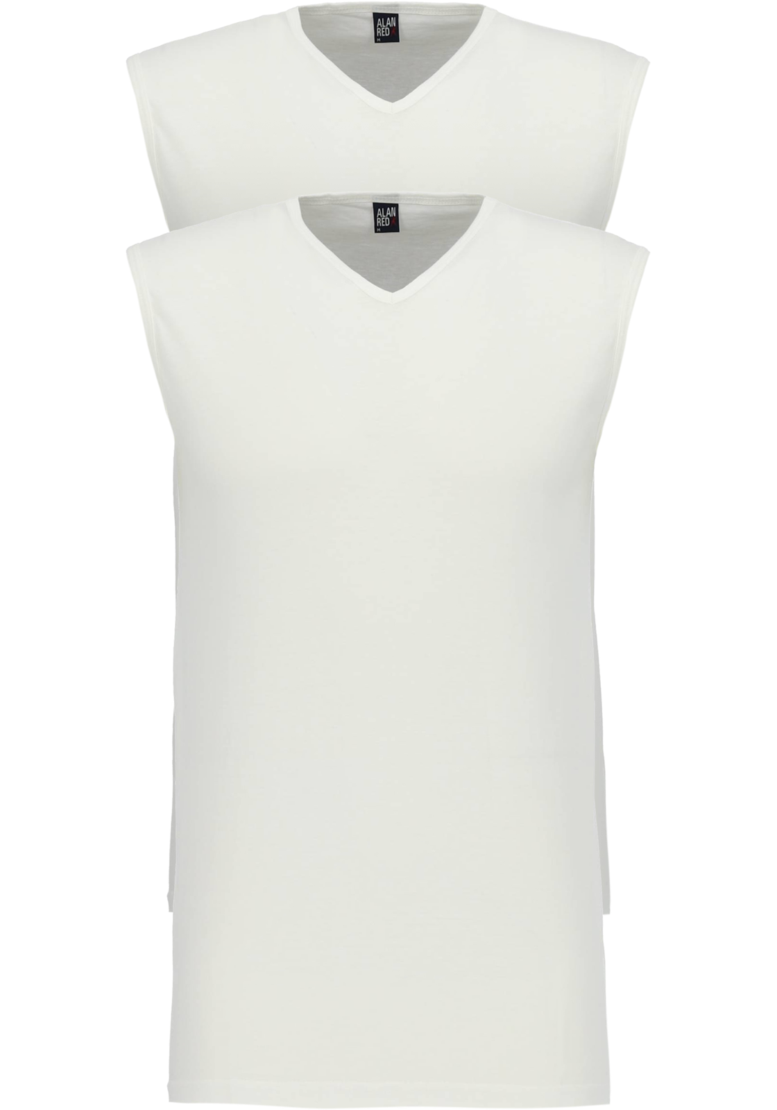 ALAN RED singlets Minto (2-pack), V-hals, wit  ALAN RED singlets Minto (2-pack), V-hals, wit