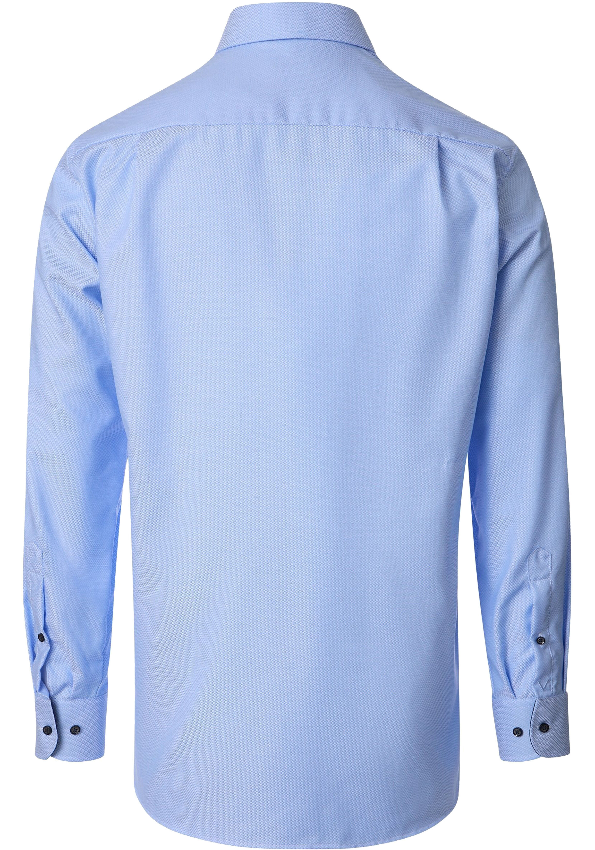 VENTI CASA MODA comfort fit overhemd, structuur, lichtblauw