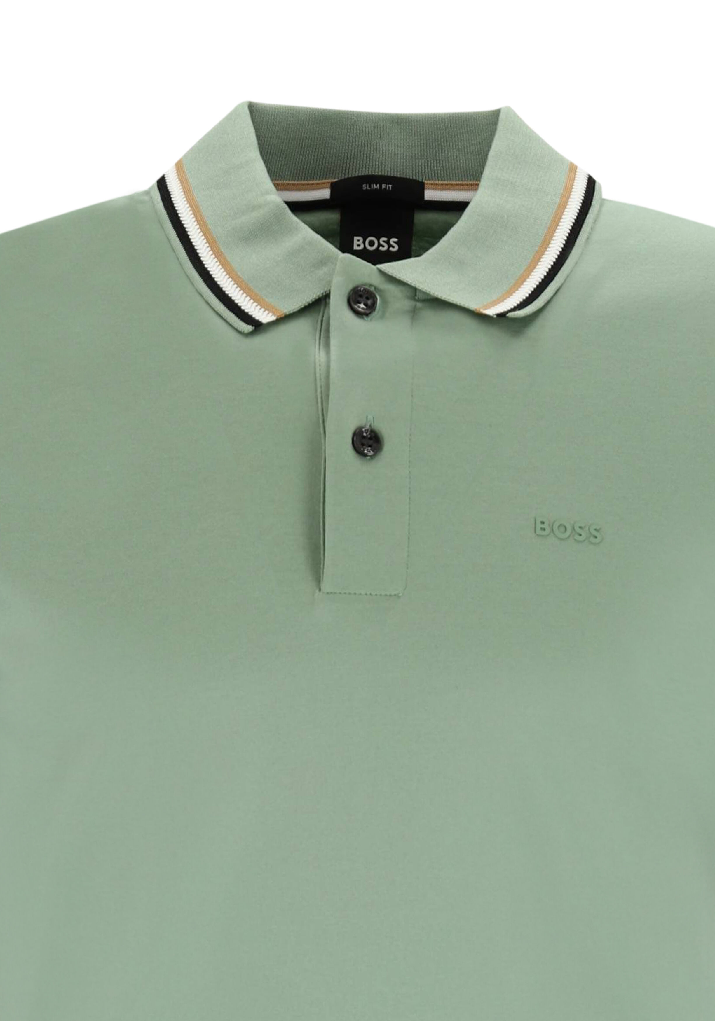 BOSS Penrose slim fit polo, jersey, groen