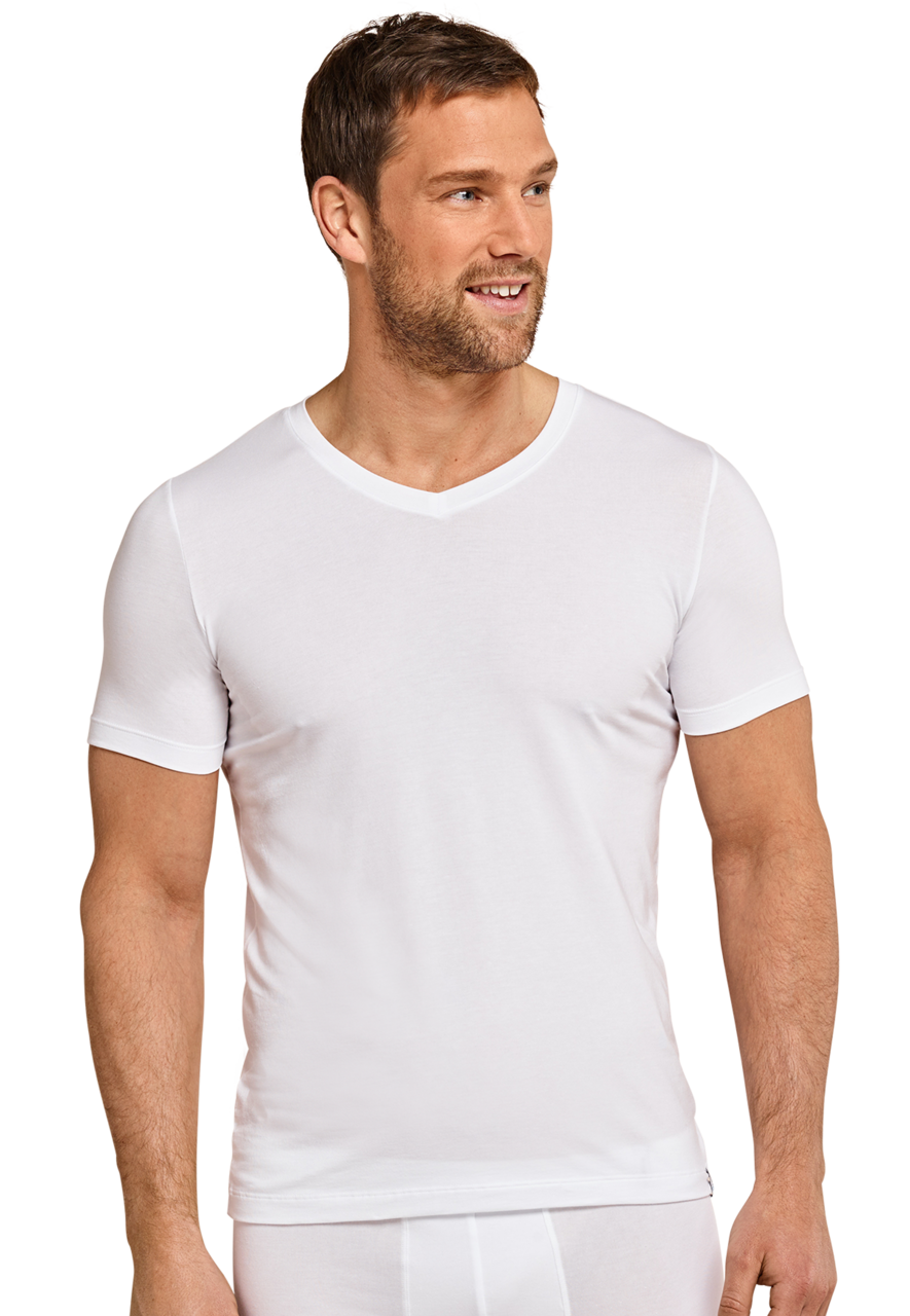 SCHIESSER Long Life Soft T-shirt (1-pack), heren shirt korte mouwen wit