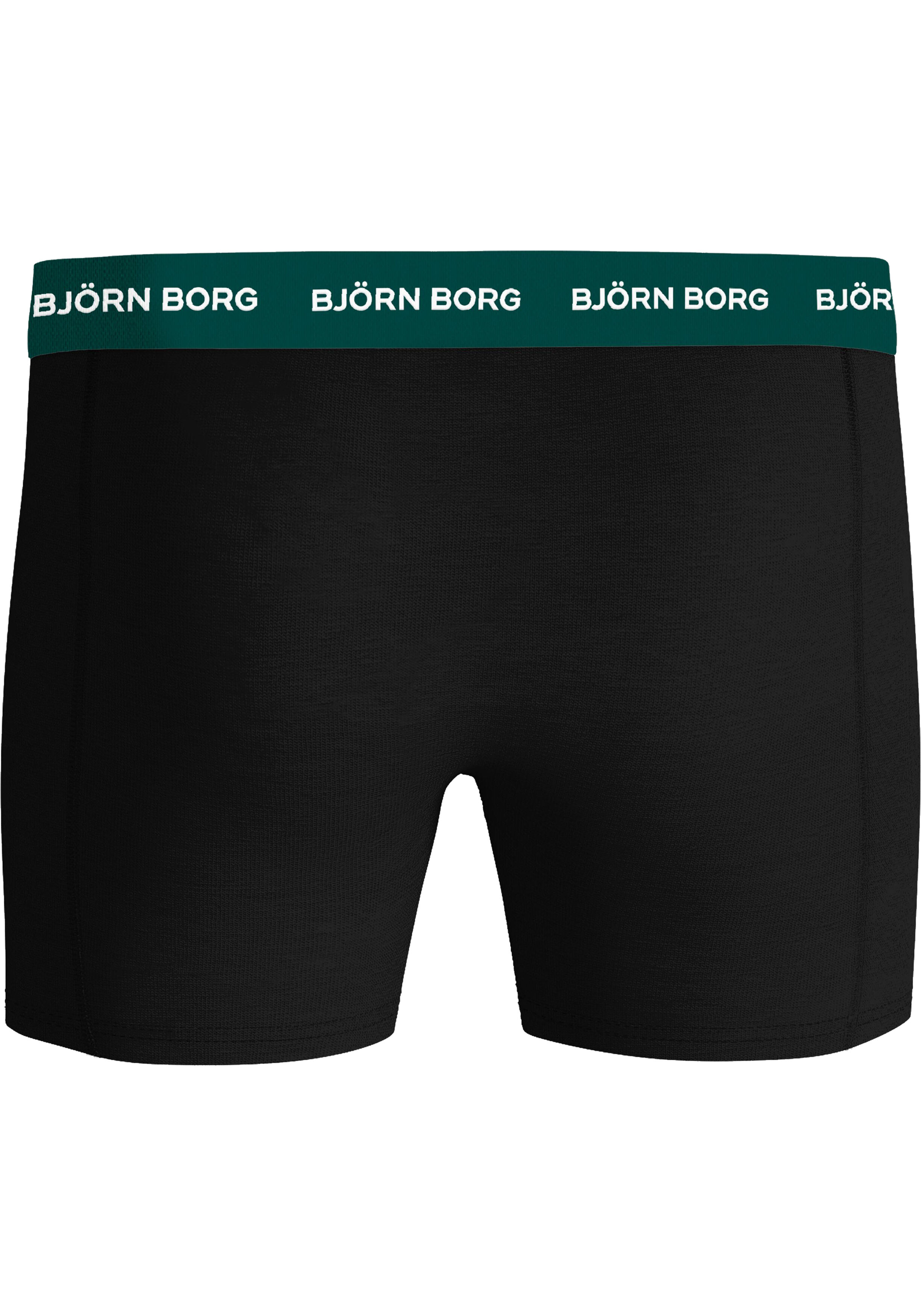 Bjorn Borg Cotton Stretch boxers, heren boxers normale lengte (3-pack), zwart, zwart, zwart