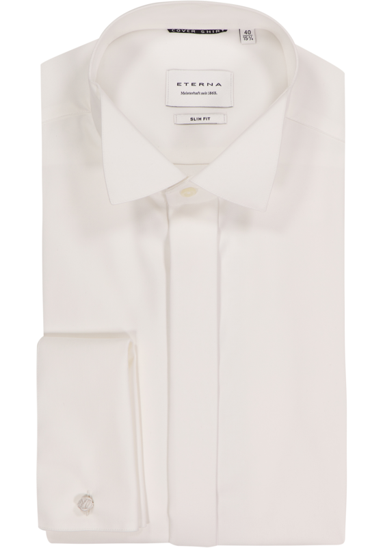 ETERNA slim fit overhemd, twill, ecru ETERNA slim fit overhemd, twill, ecru