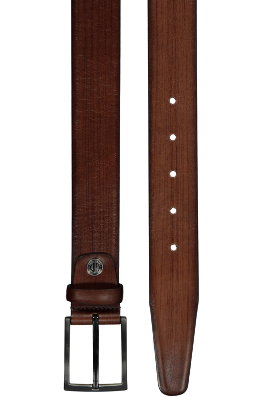 LINDENMANN leren heren riem, donkerbruin LINDENMANN leren heren riem, donkerbruin