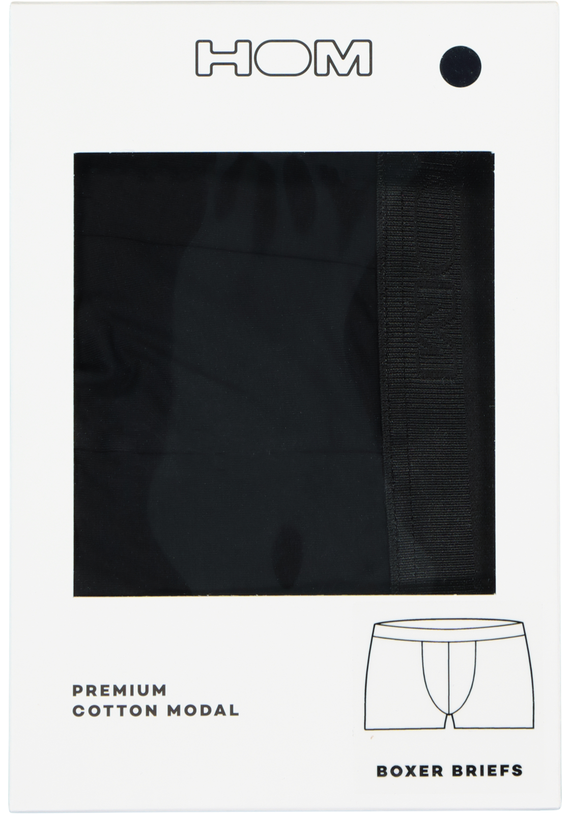 4-9009984082249_HOM_boxers__HR HOM Classic boxer briefs (1-pack), heren boxer kort, zwart