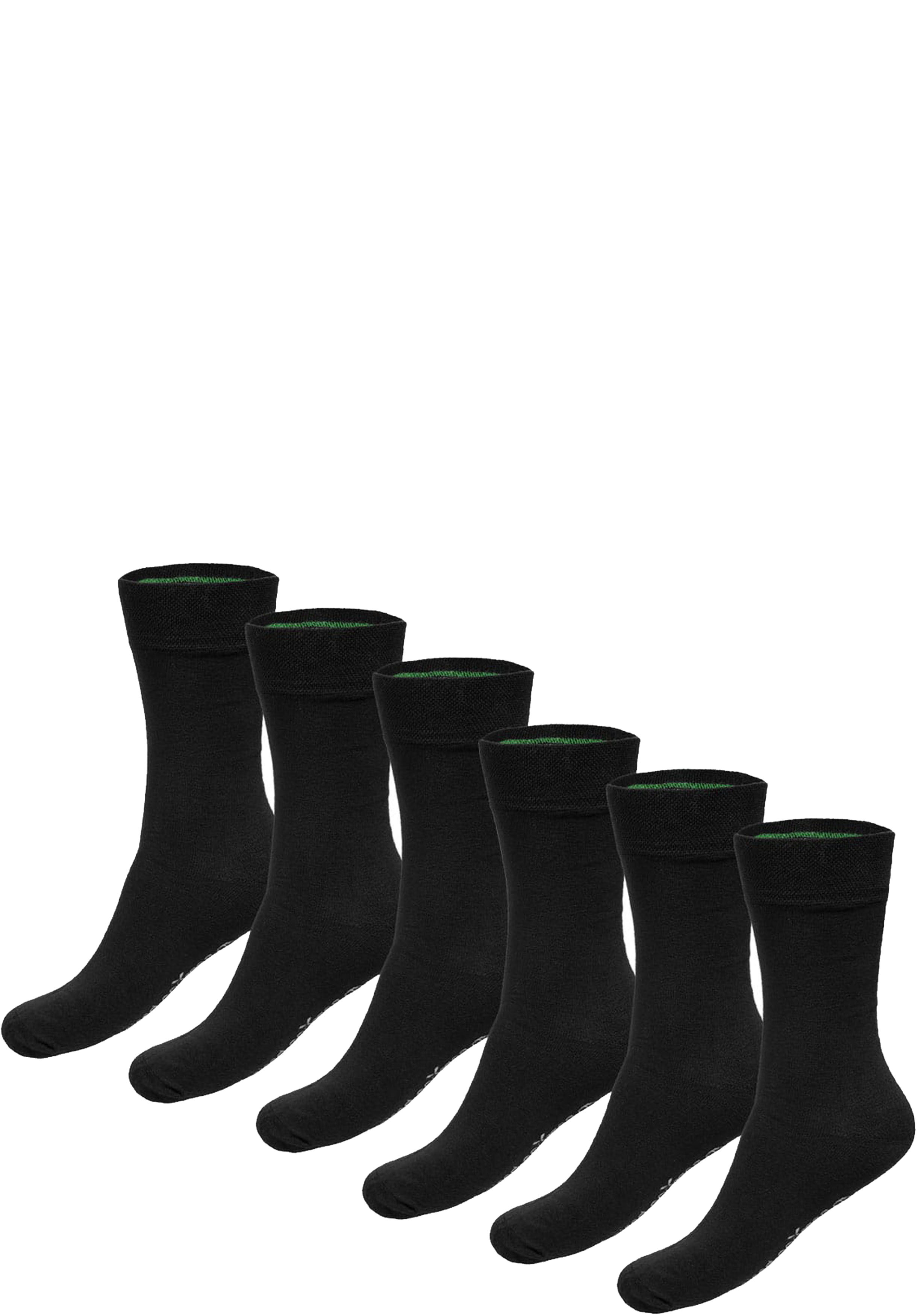 Bamboo Basics Beau socks (6-pack), unisex sokken, zwart