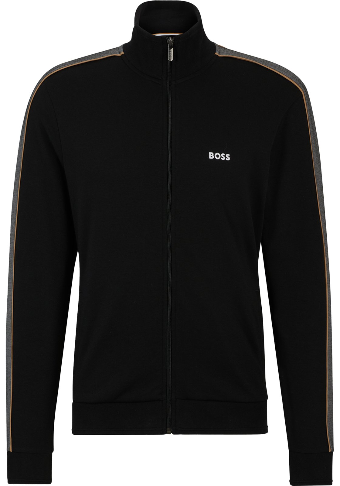 1-4063541180385-vest-hugo_boss_HR BOSS Tracksuit Jacket, heren lounge vest, zwart