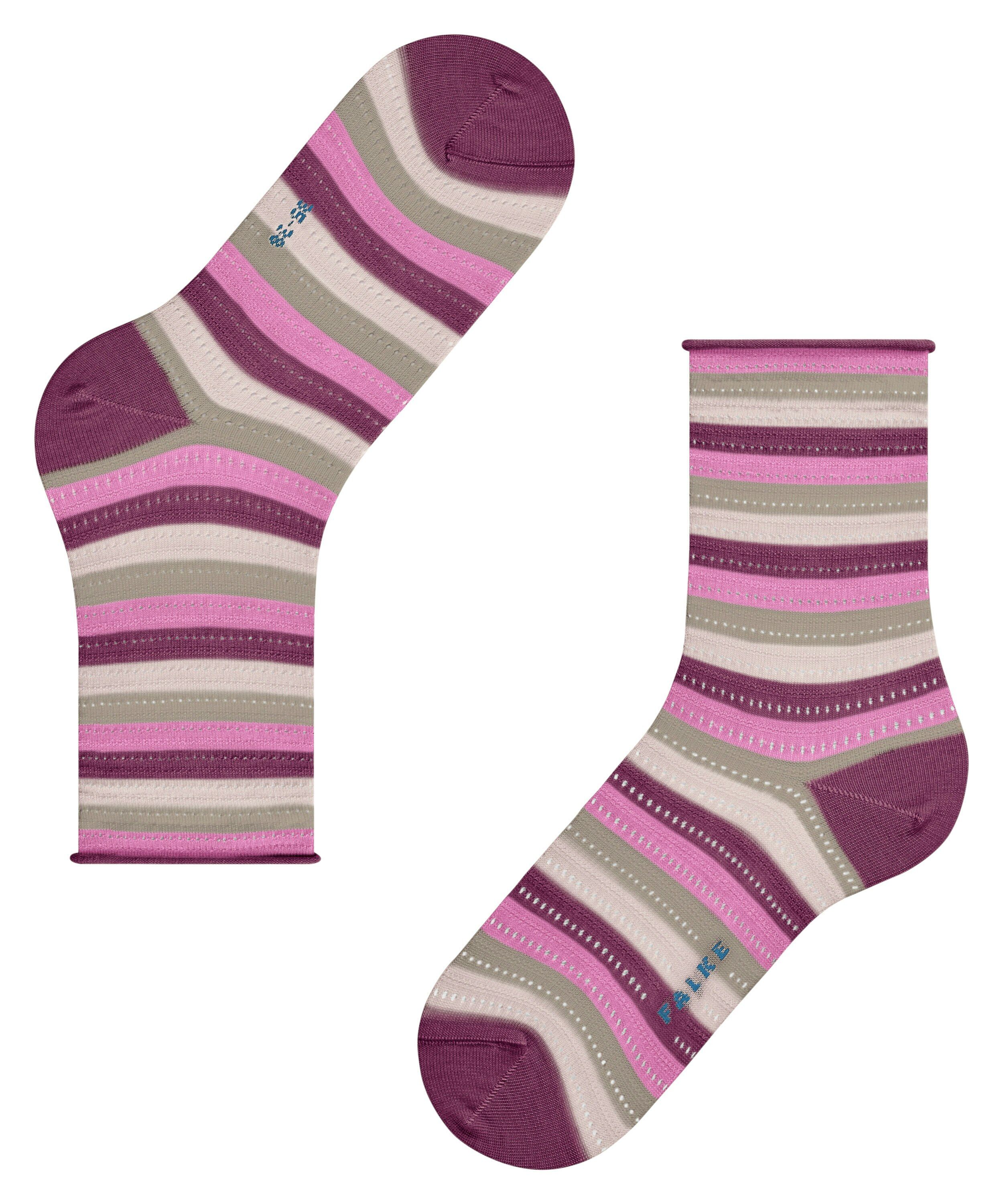 FALKE Dopamine Stripe damessokken, paars (hibiscus)