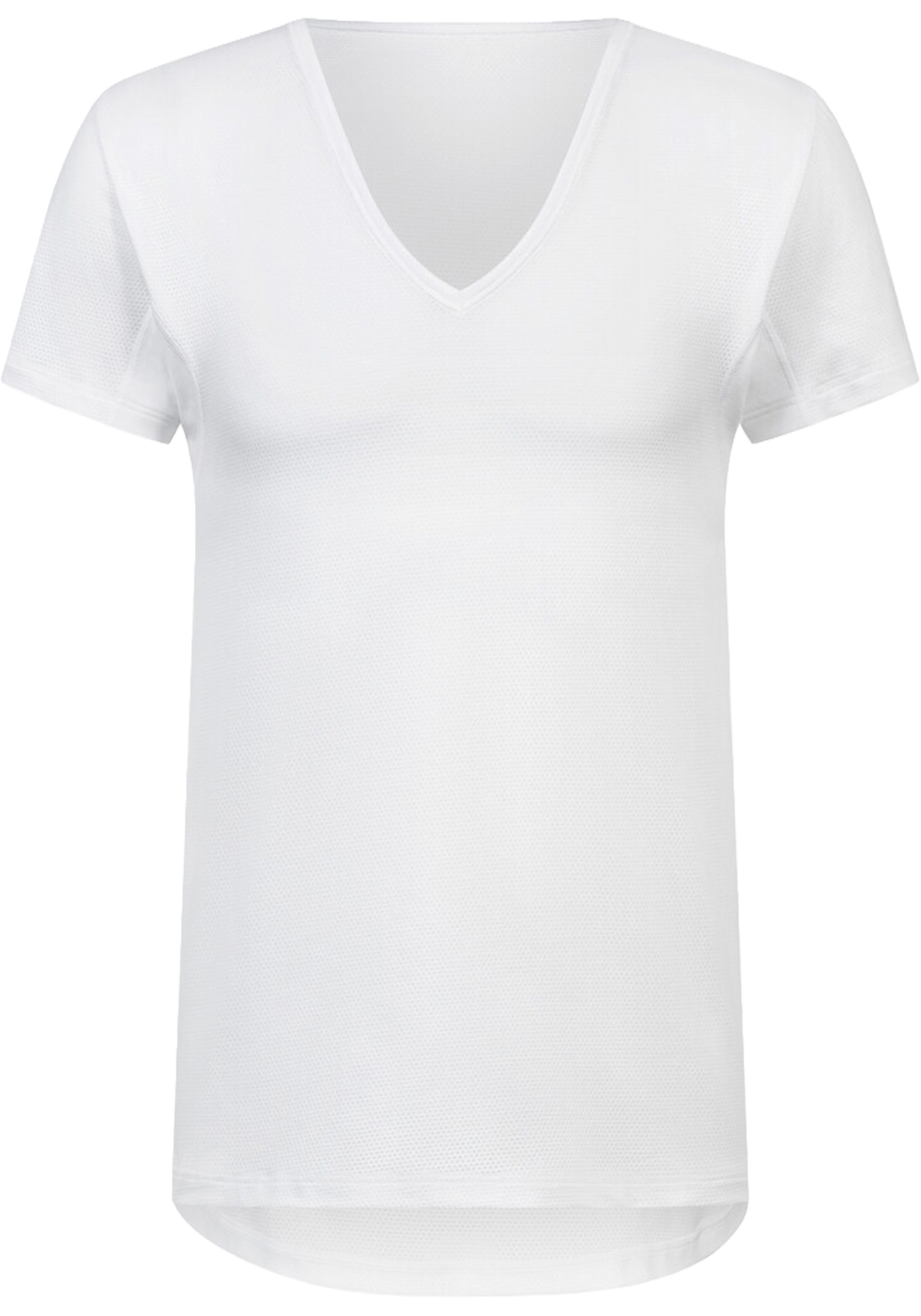 Mey heren T-shirt Mey Dry Cotton Breeze, T-shirt korte mouw met V-hals, wit