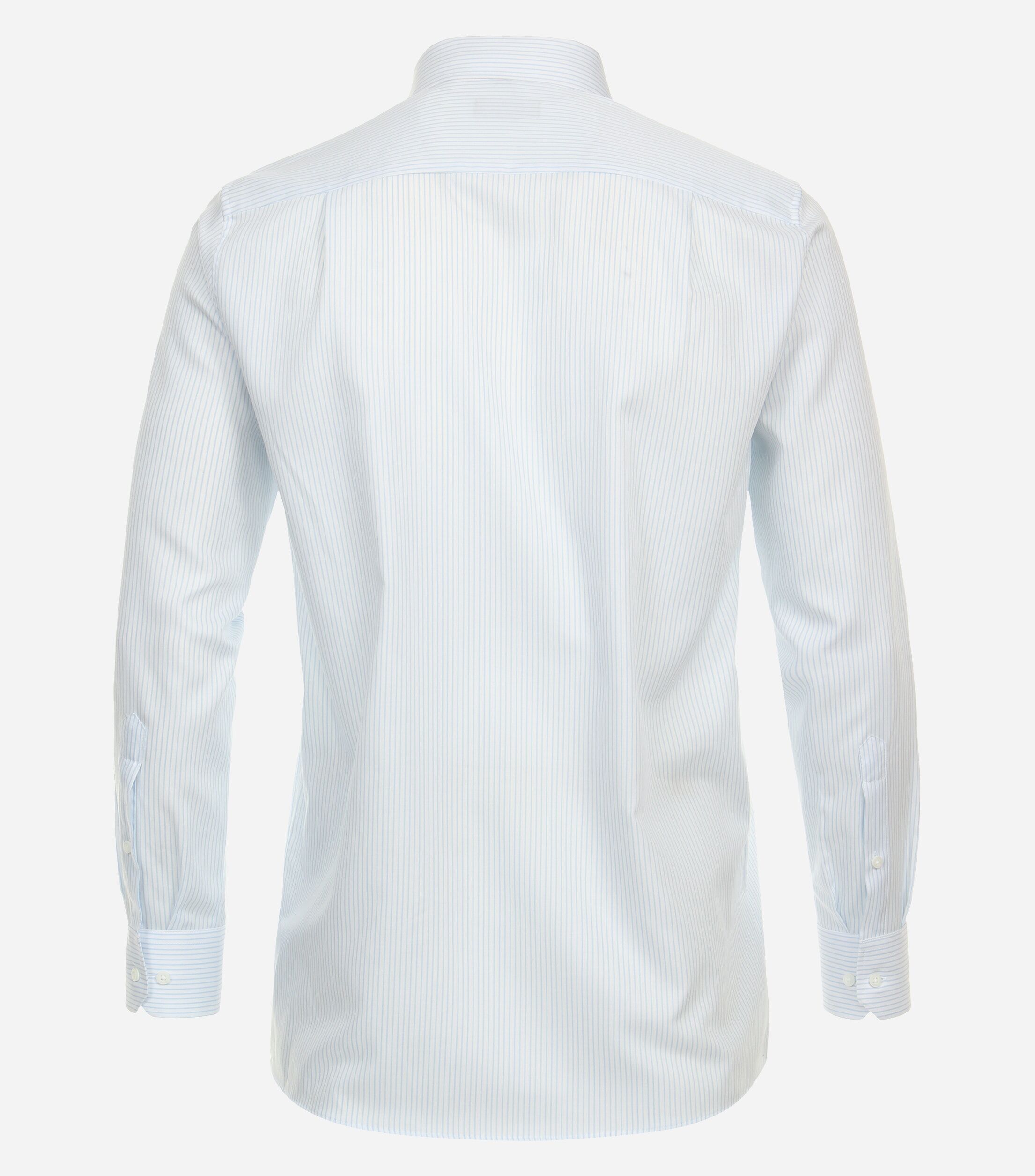 Redmond comfort fit overhemd, popeline, blauw gestreept