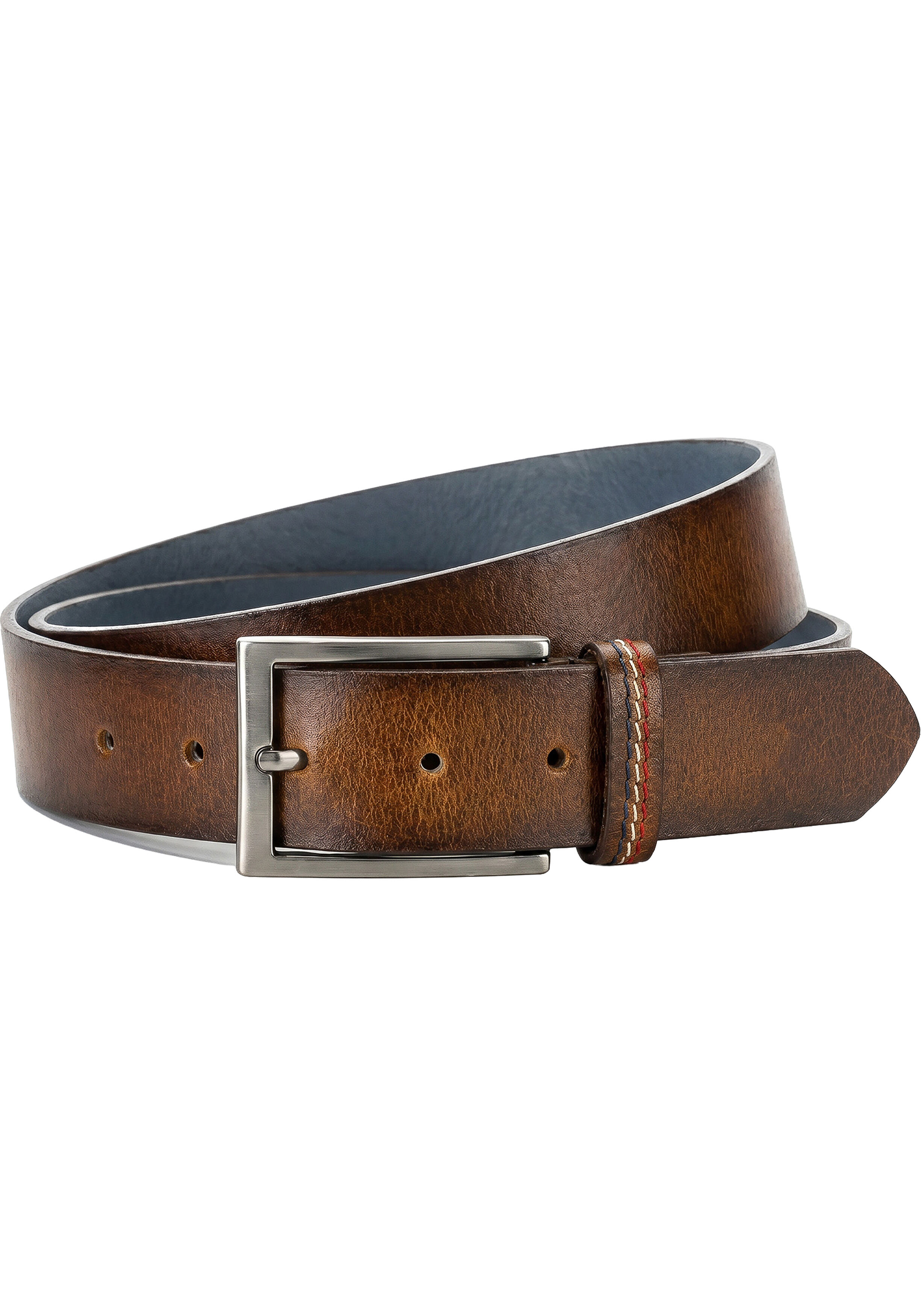 HECHTER leren heren riem, cognac