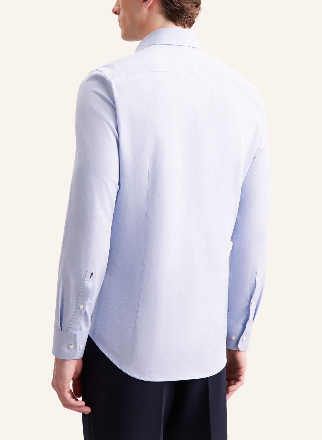 Seidensticker slim fit overhemd, popeline, blauw