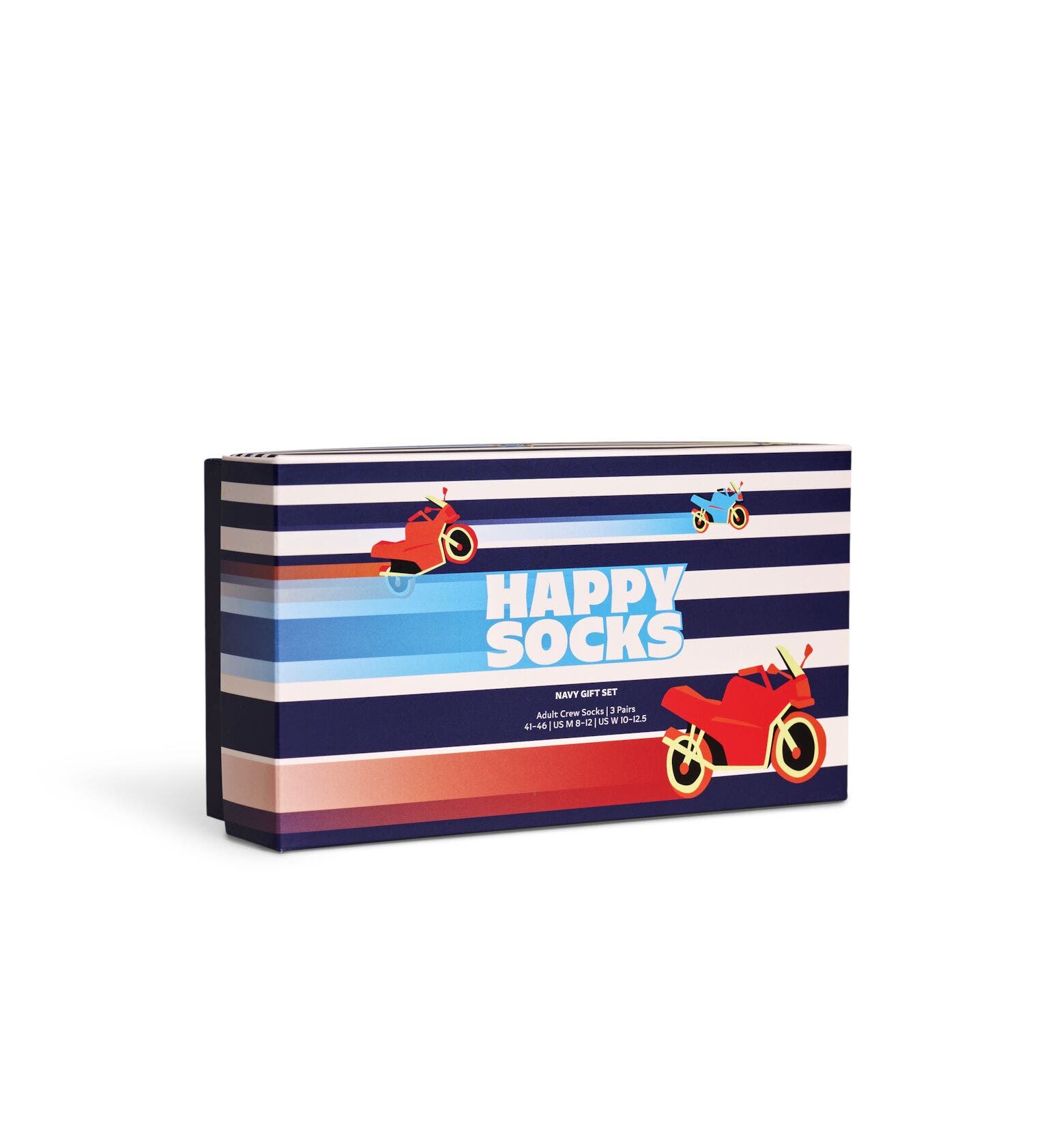 Happy Socks Navy Socks Gift Set (3-pack), unisex sokken in cadeauverpakking, navy