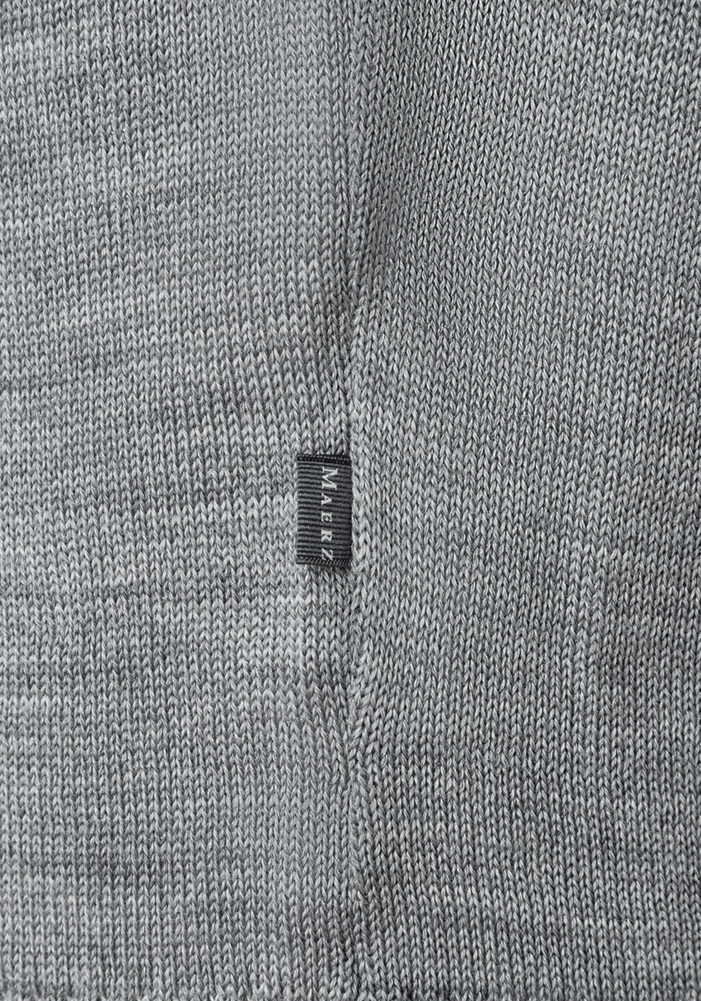 MAERZ Classic Fit heren trui met turtleneck wol, grijs