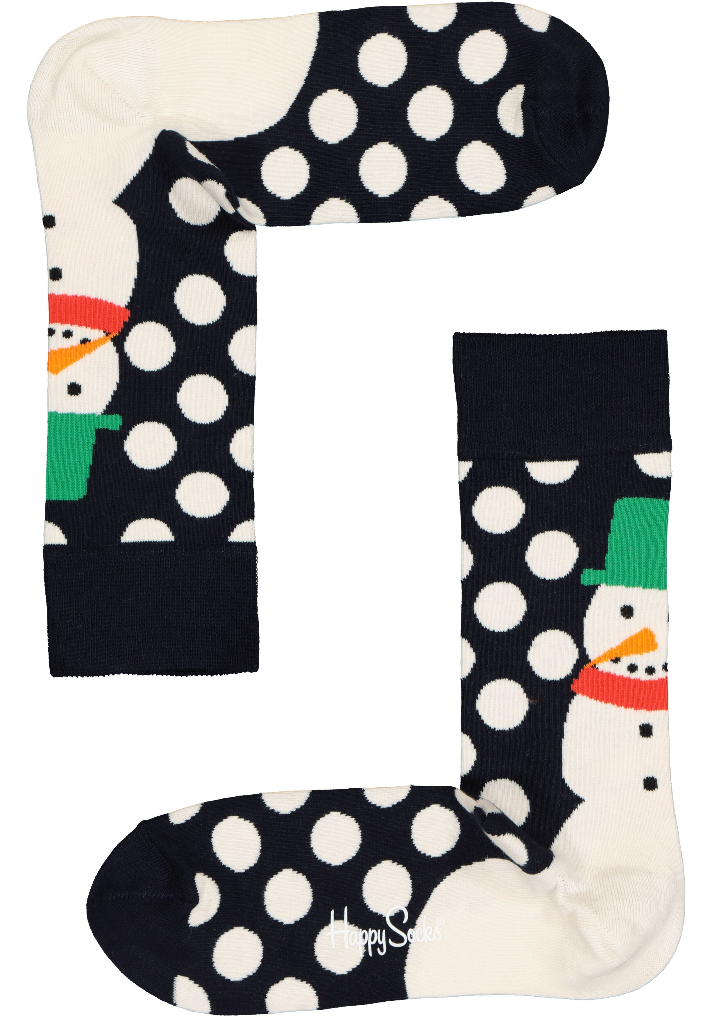 Happy Socks Snowman Socks Gift Set (3-pack), unisex sokken, rood met wit en blauwe sneeuwpret