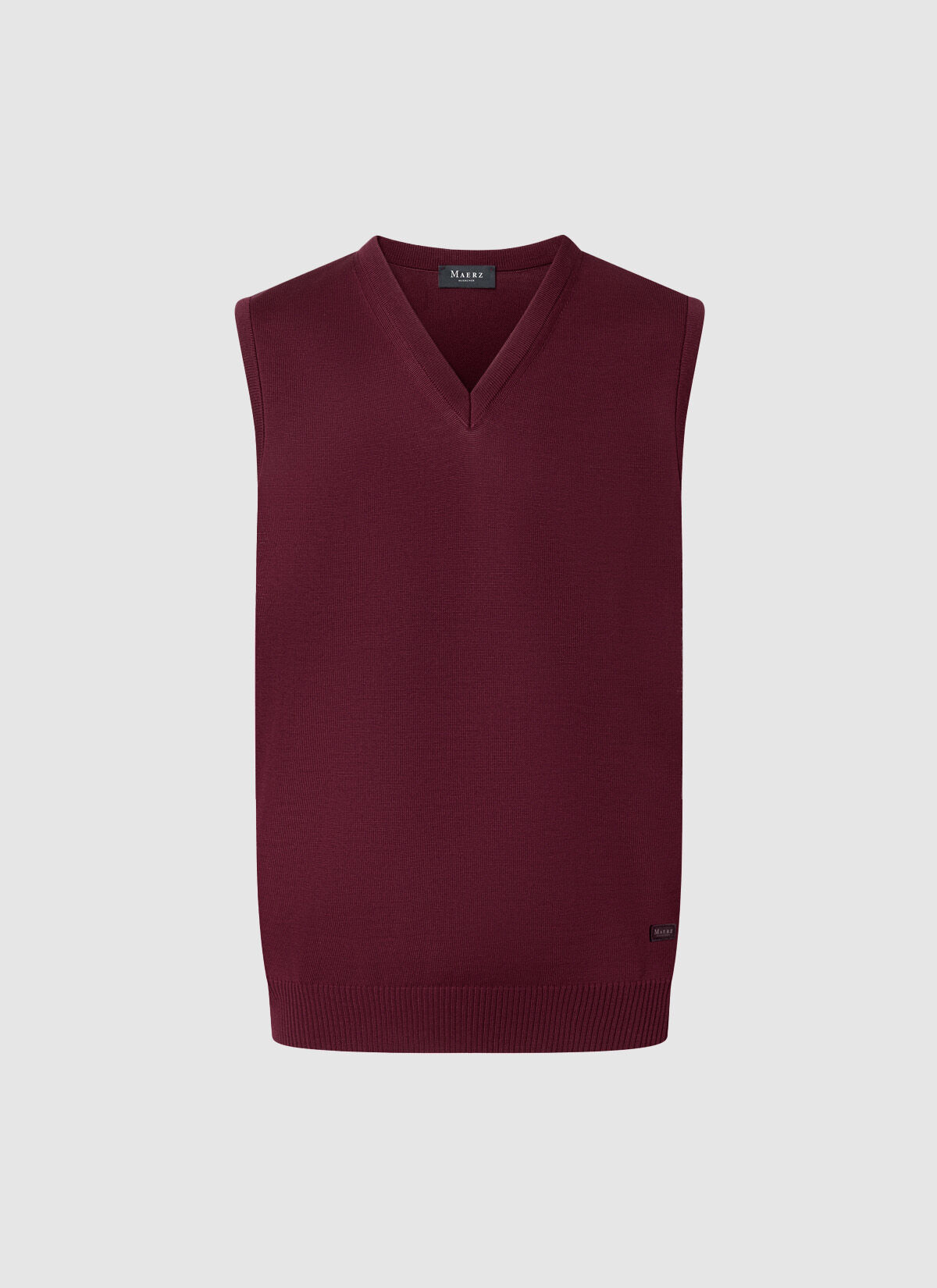 MAERZ Classic Fit heren spencer wol, bordeaux rood