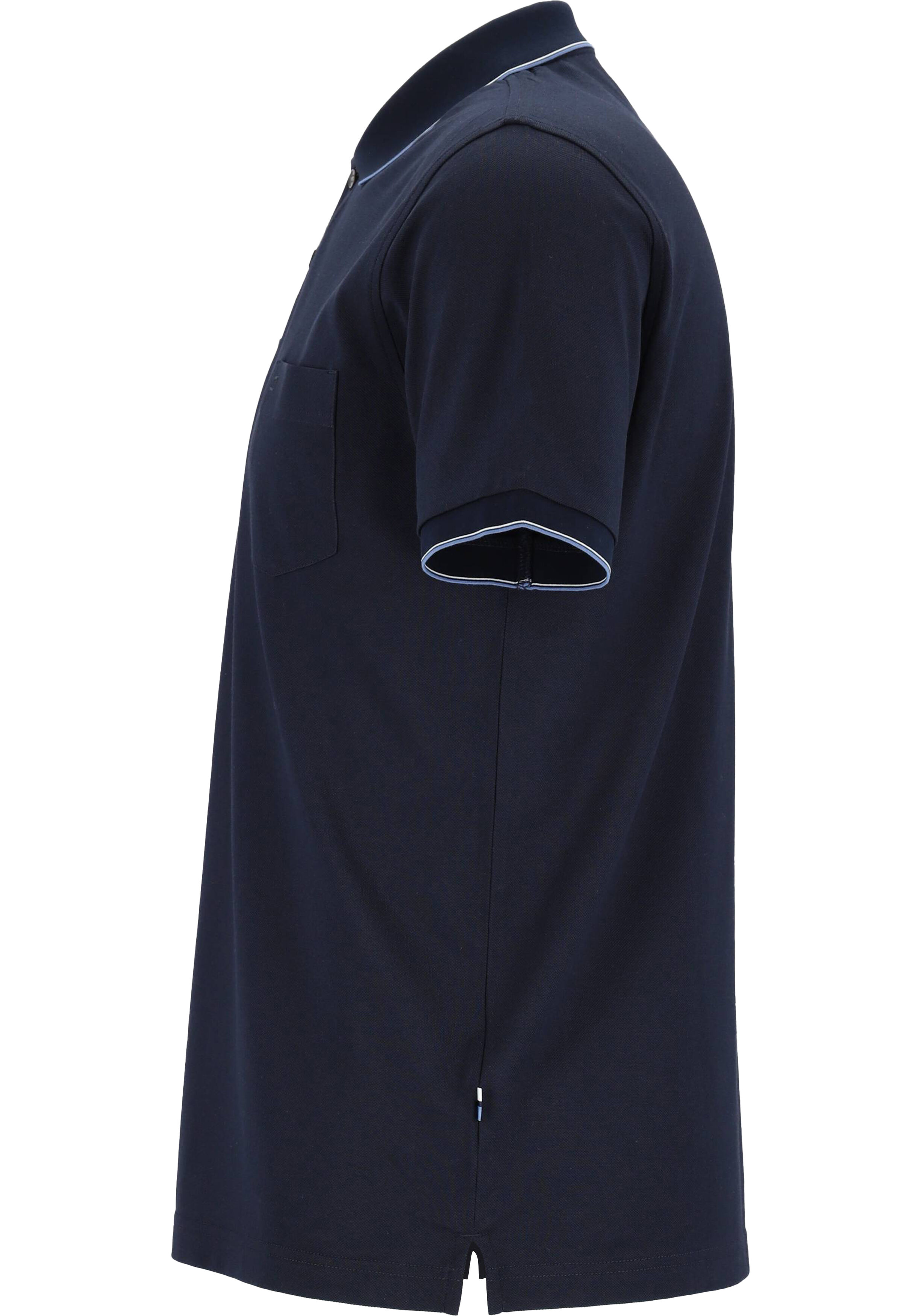 OLYMP Polo Casual, modern fit polo, marine blauw