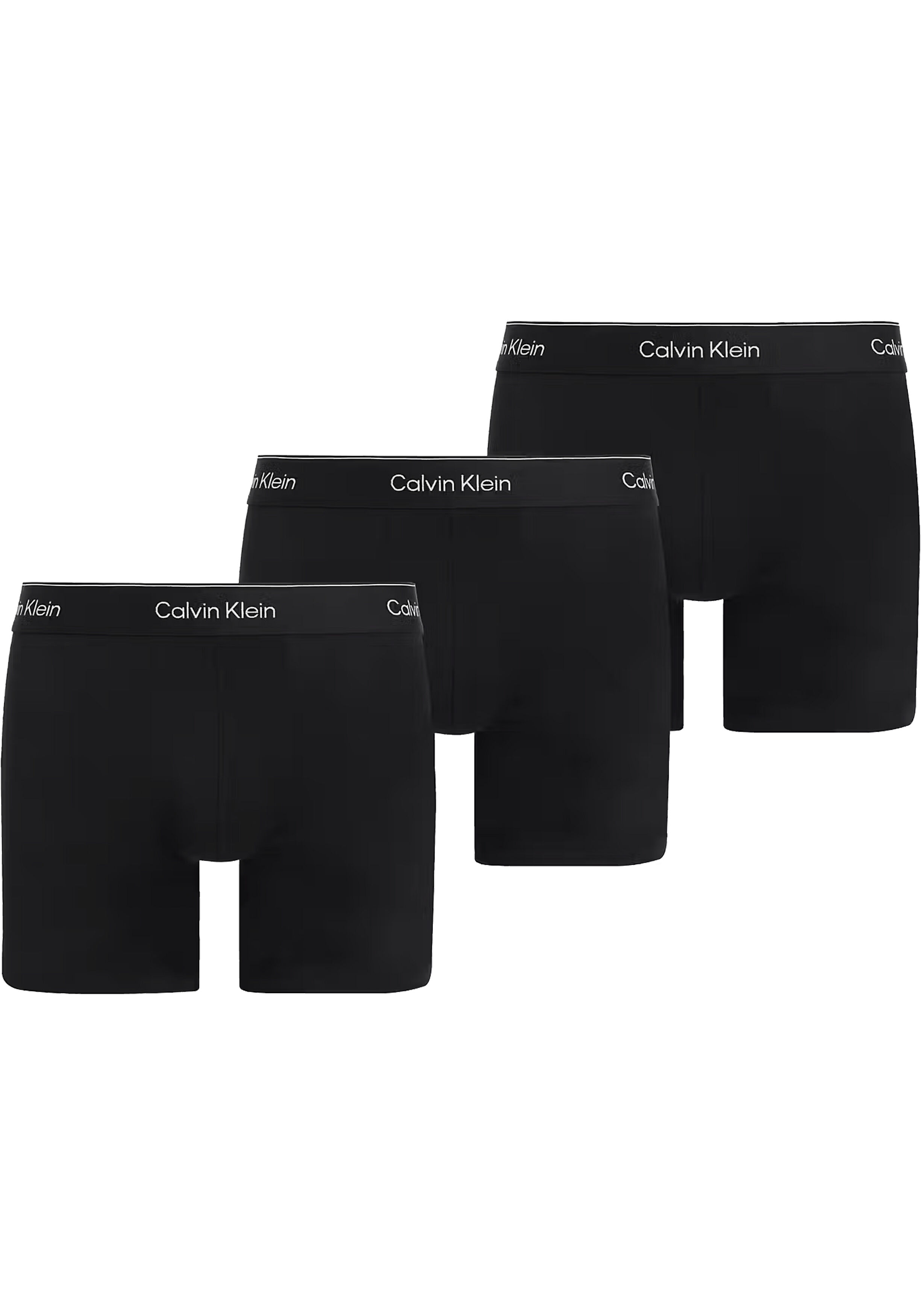 Calvin Klein Icon Cotton Stretch Boxer briefs (3-pack), heren boxers extra lang, zwart