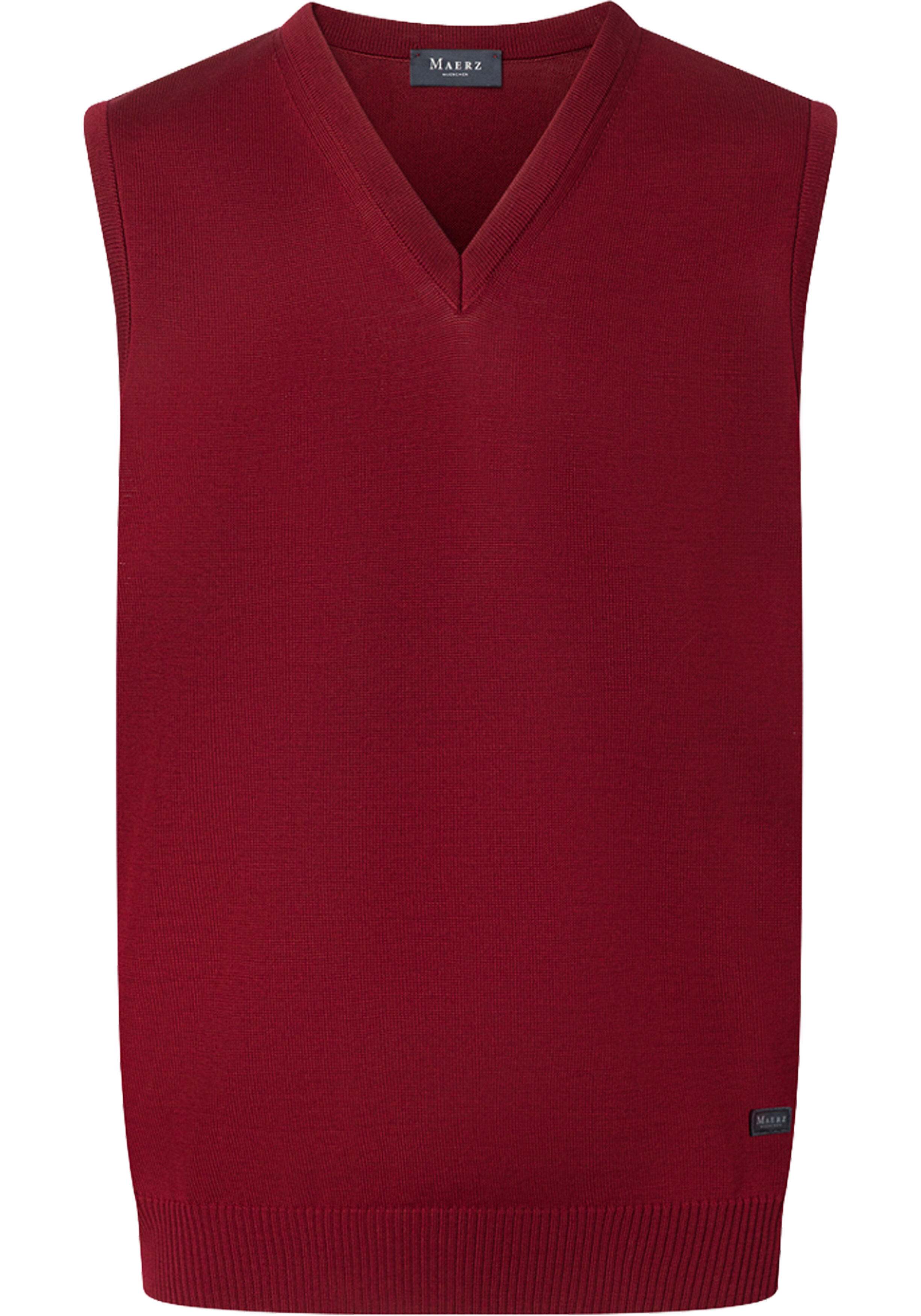 MAERZ Classic Fit heren spencer wol, wijnrood