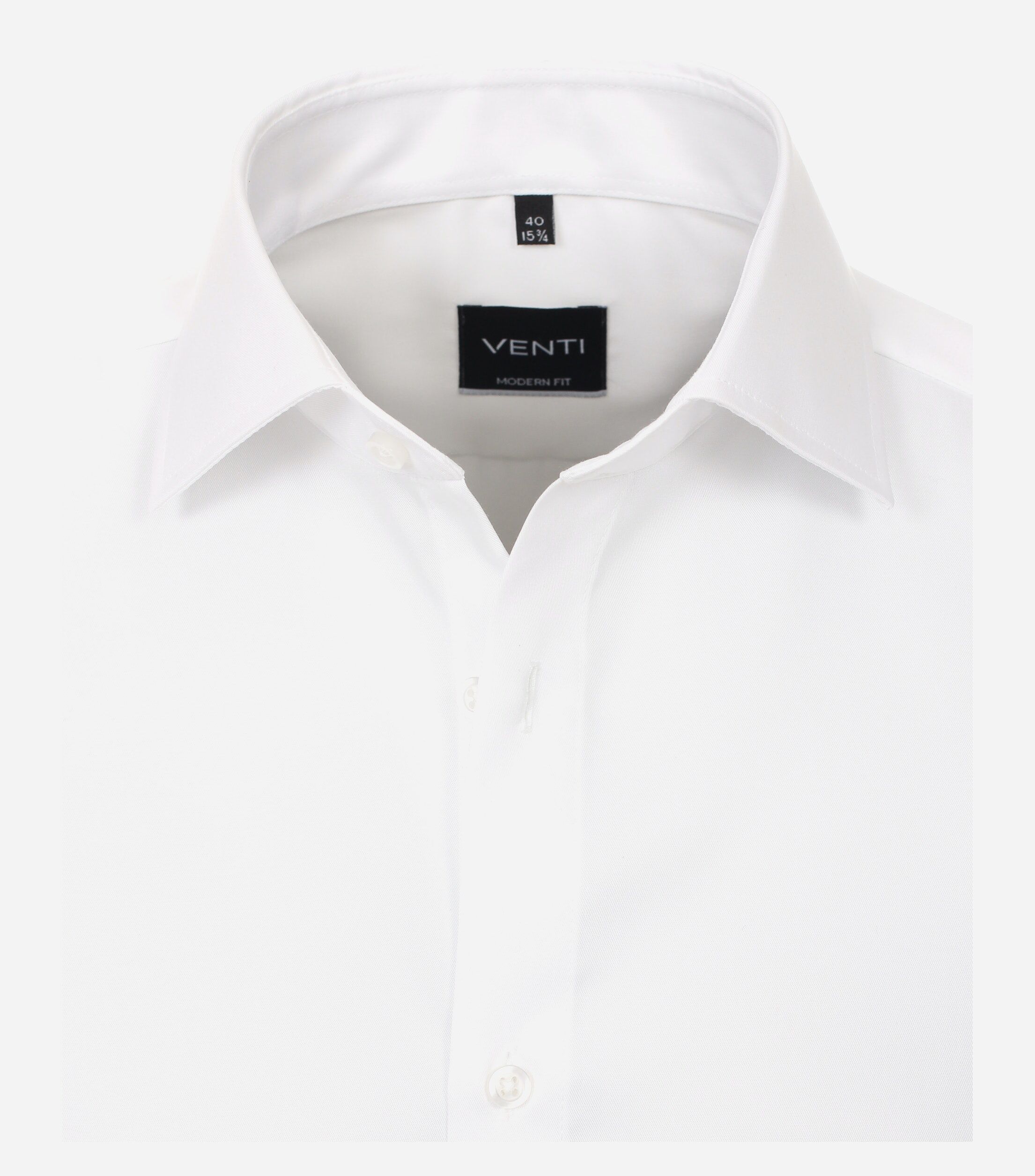 VENTI modern fit overhemd, mouwlengte 72 cm, twill, wit