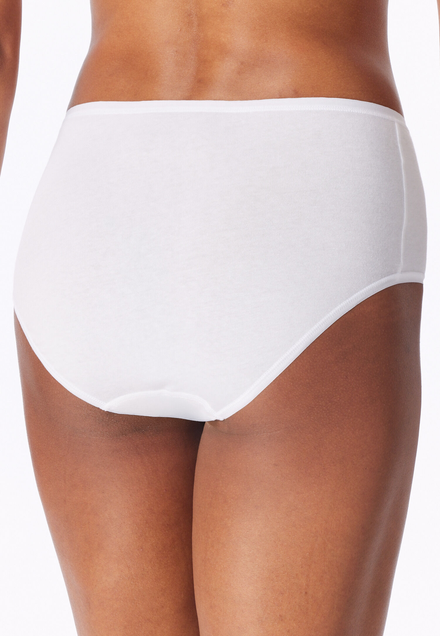 SCHIESSER 95/5 slip (2-pack), dames midi biologisch katoen wit
