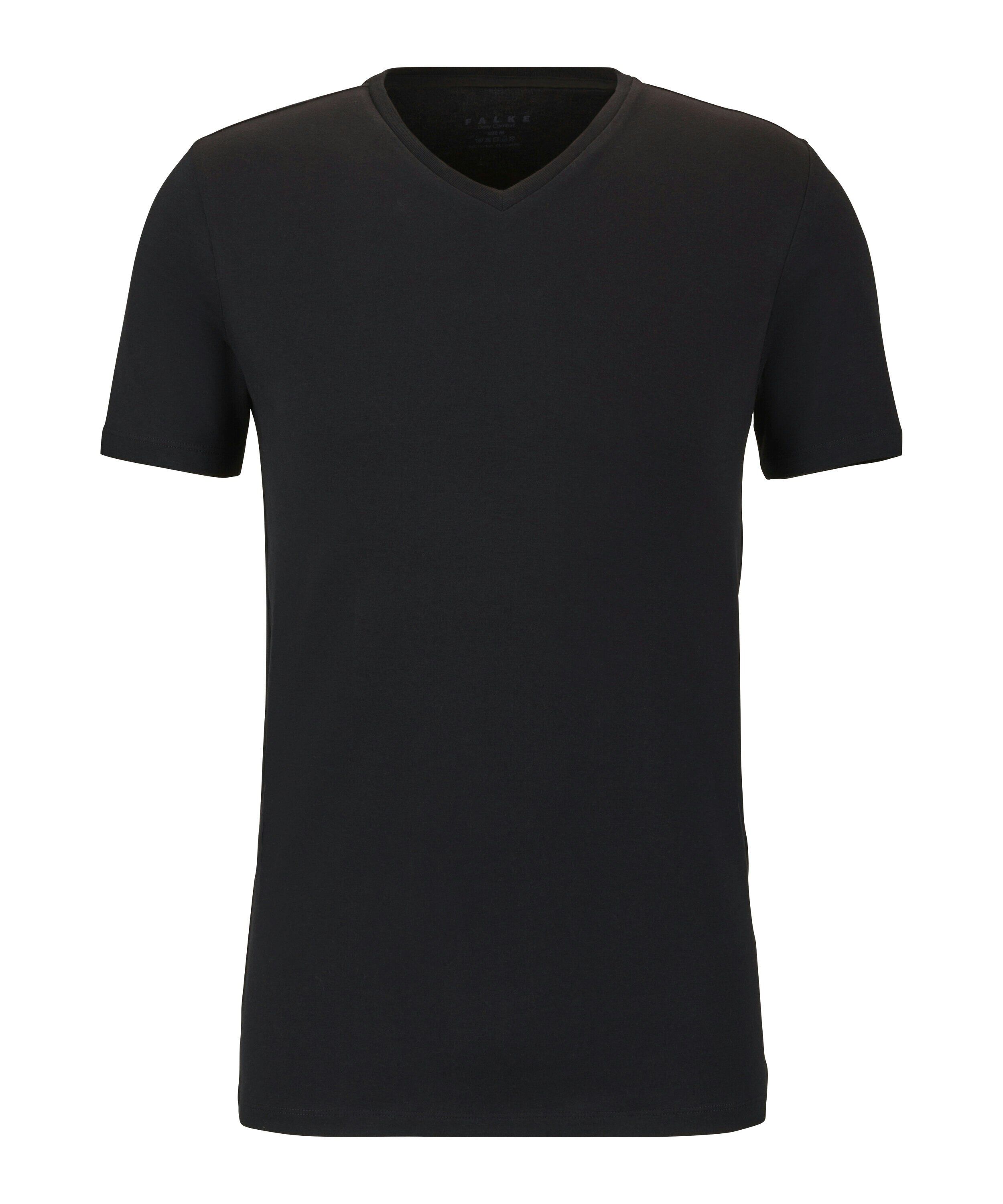 FALKE 2-pack heren T-shirt Daily Comfort, korte mouw, zwart (black)