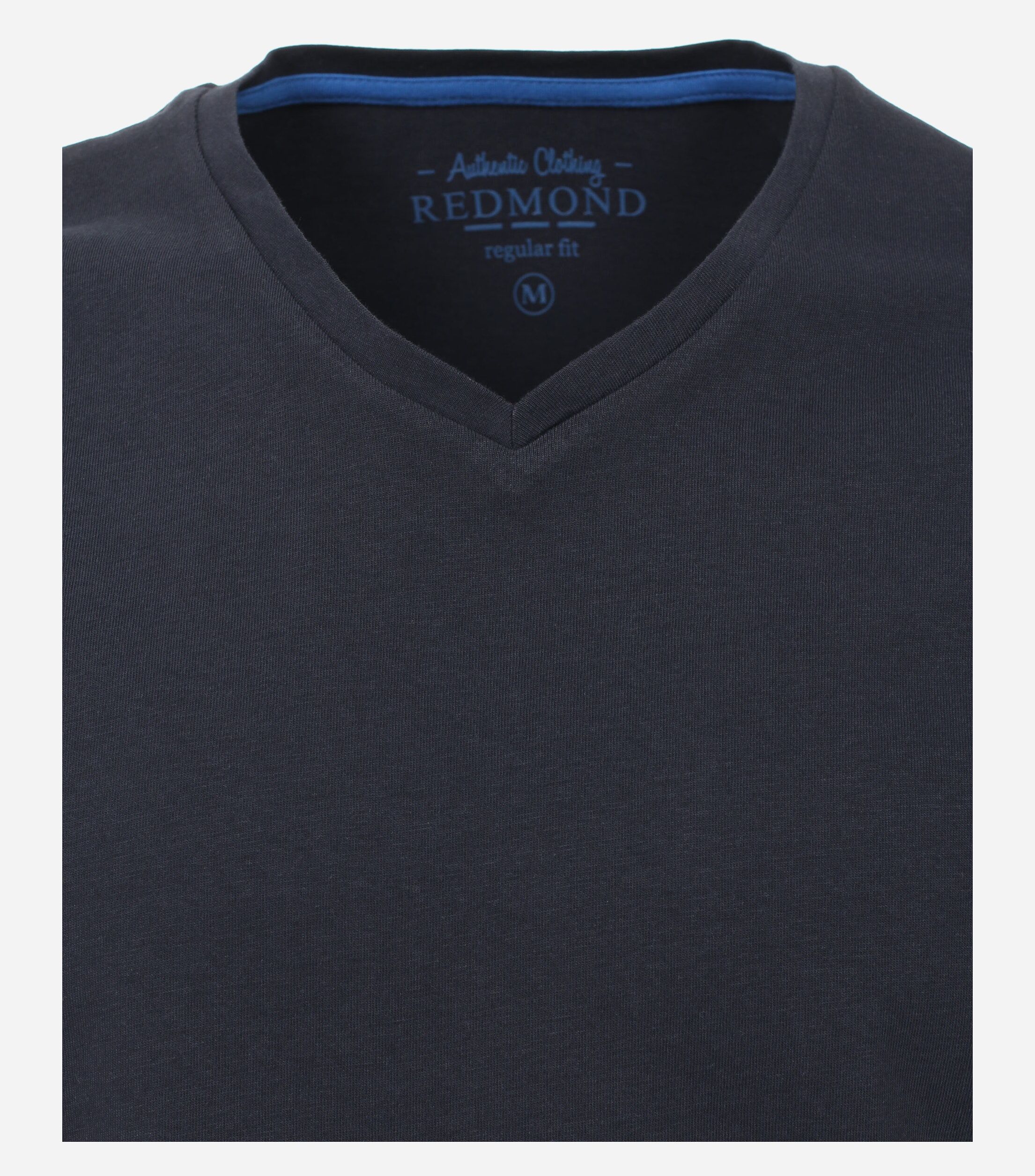 Redmond regular fit T-shirt, korte mouw V-hals, blauw