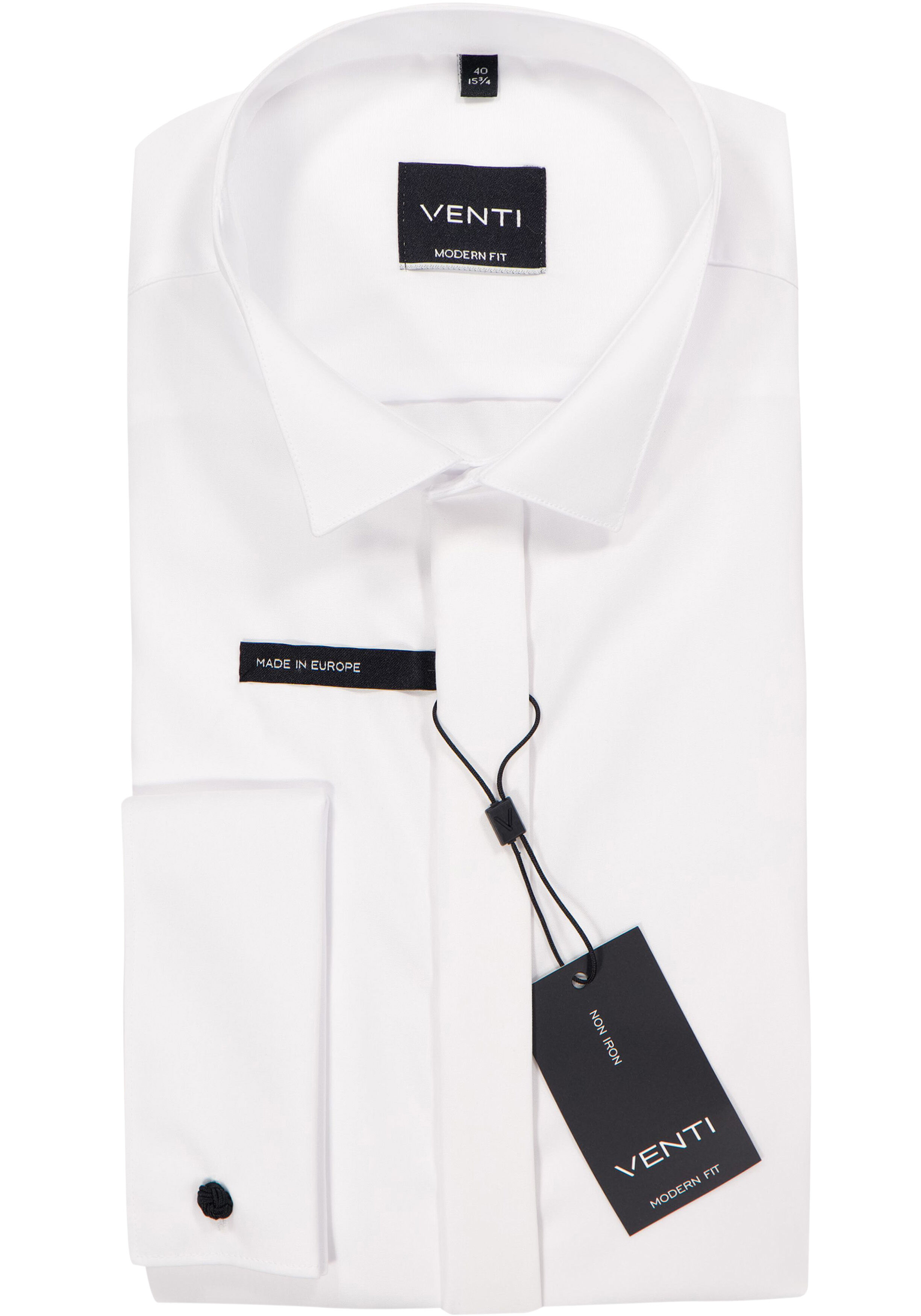 VENTI modern fit smoking overhemd, popeline, wit