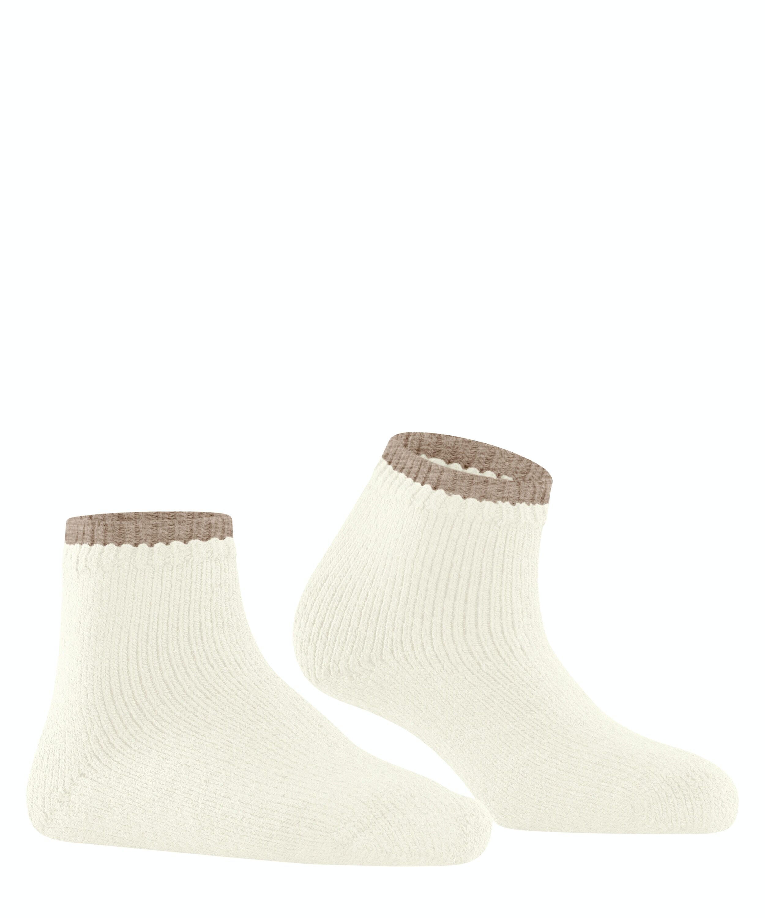 FALKE Cosy Plush damessokken kort, wit (woolwhite)