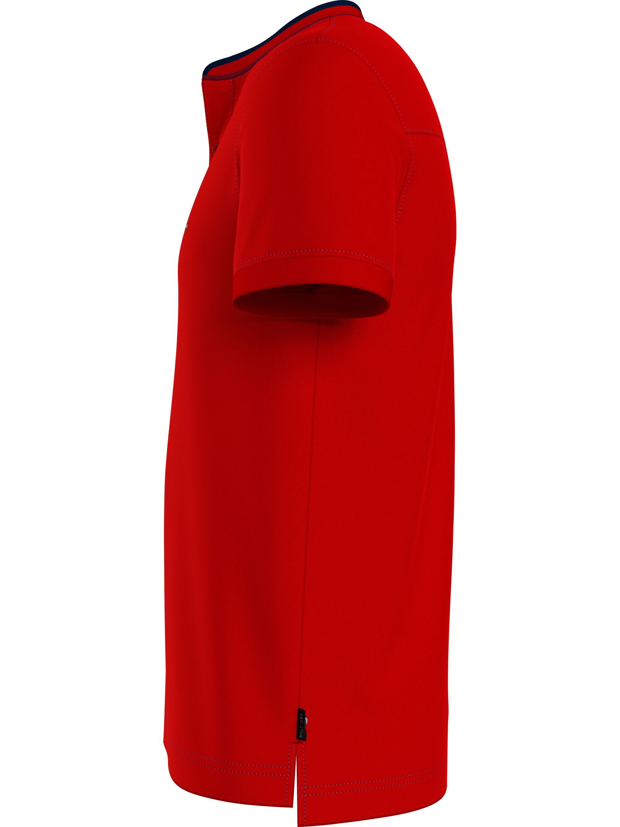 Tommy Hilfiger Mao Rwb Tipped Slim Polo, heren poloshirt, rood