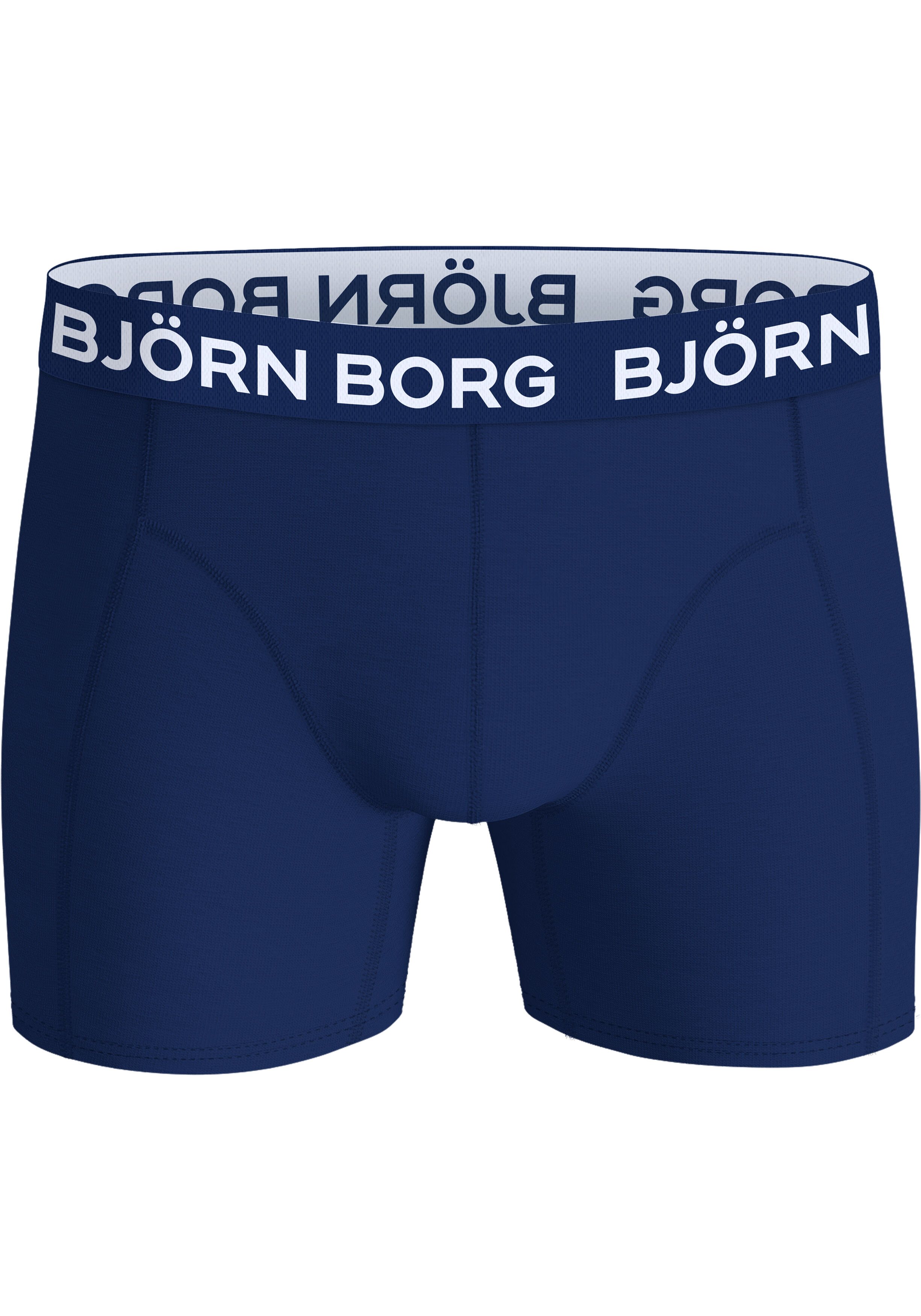 Bjorn Borg Cotton Stretch boxers, heren boxers normale lengte (3-pack), blauw, print, donkerblauw