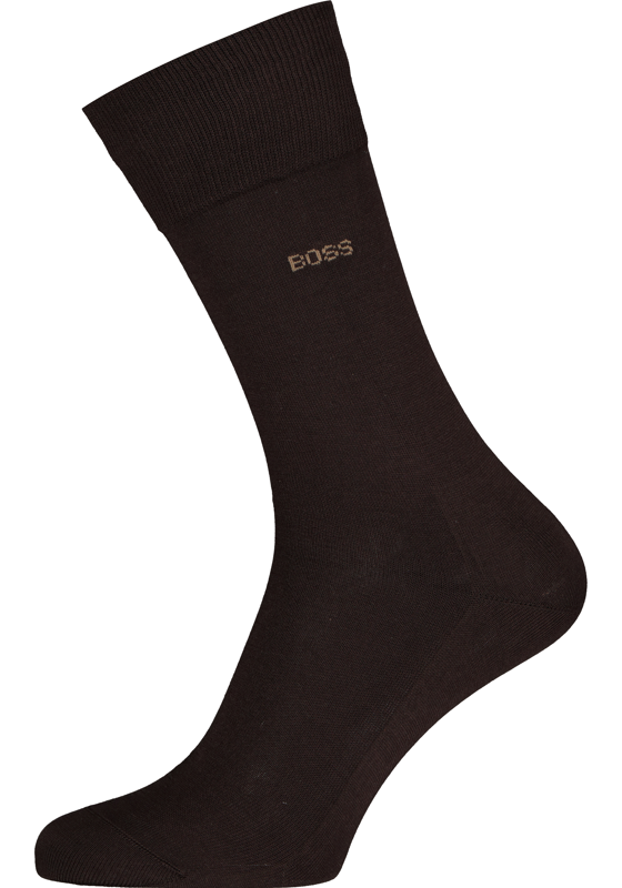 BOSS George uni (1-pack), herensokken katoen, donkerbruin BOSS George uni (1-pack), herensokken katoen, donkerbruin